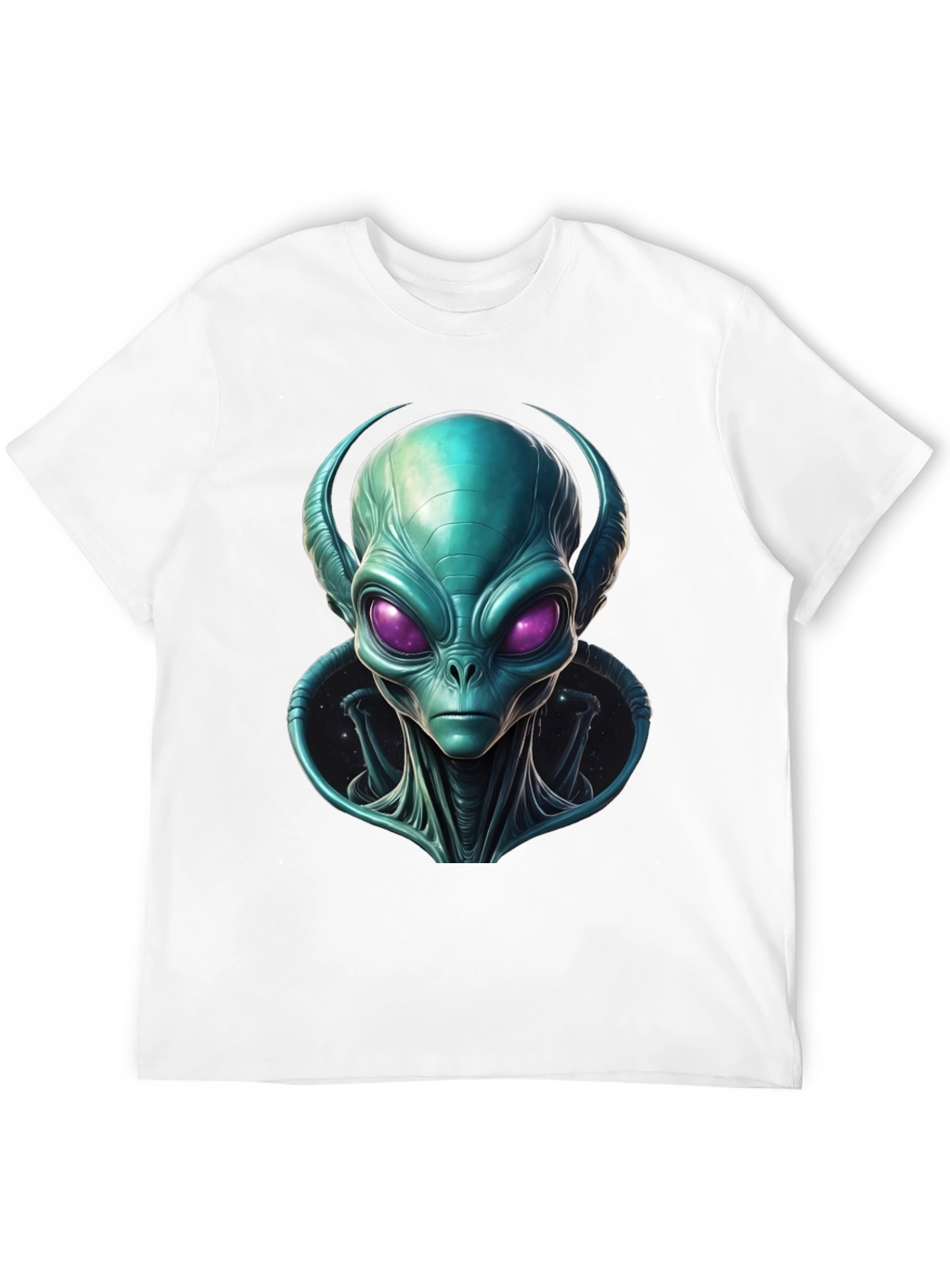 Alien Head Graphic T-Shirt - Sci-Fi Design