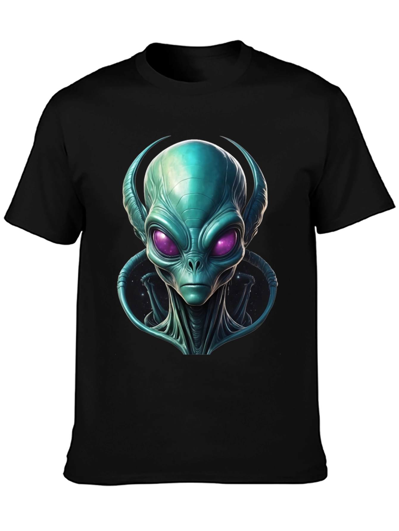 Alien Head Graphic T-Shirt - Sci-Fi Design
