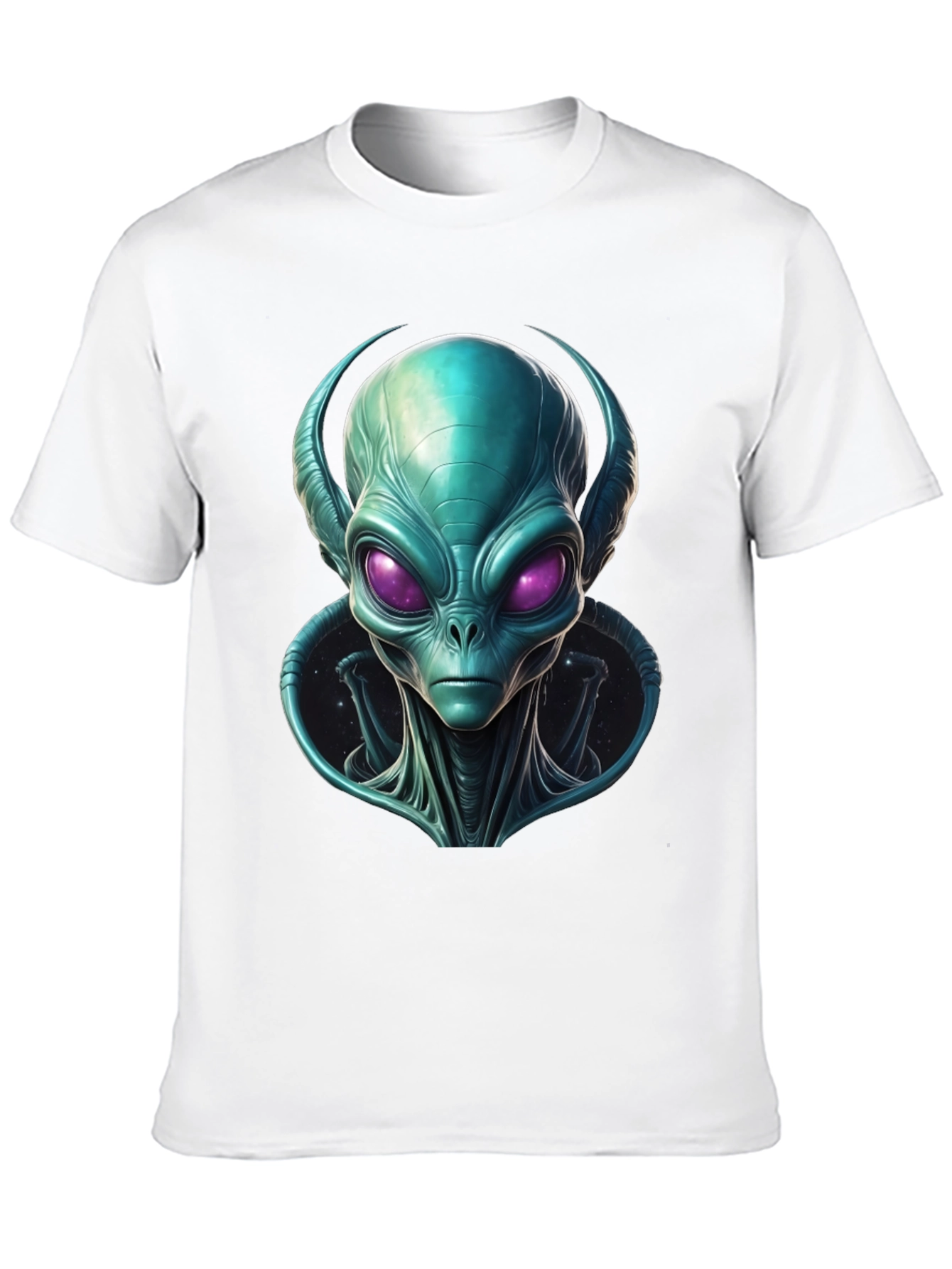 Alien Head Graphic T-Shirt - Sci-Fi Design