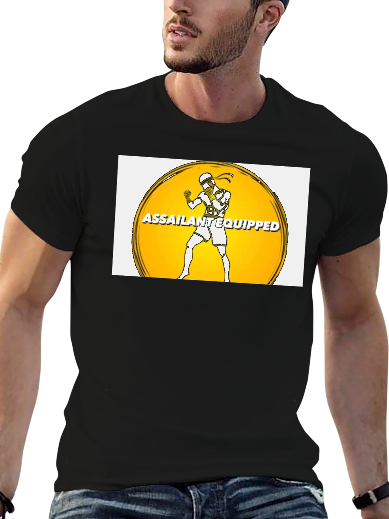 Assailant Equipped Graphic Tee - Black Cotton Blend