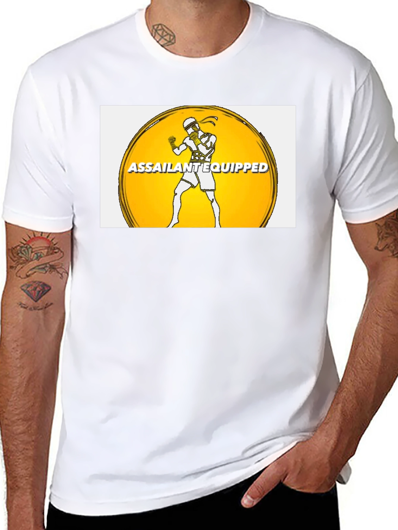 Assailant Equipped Graphic Tee - Black Cotton Blend
