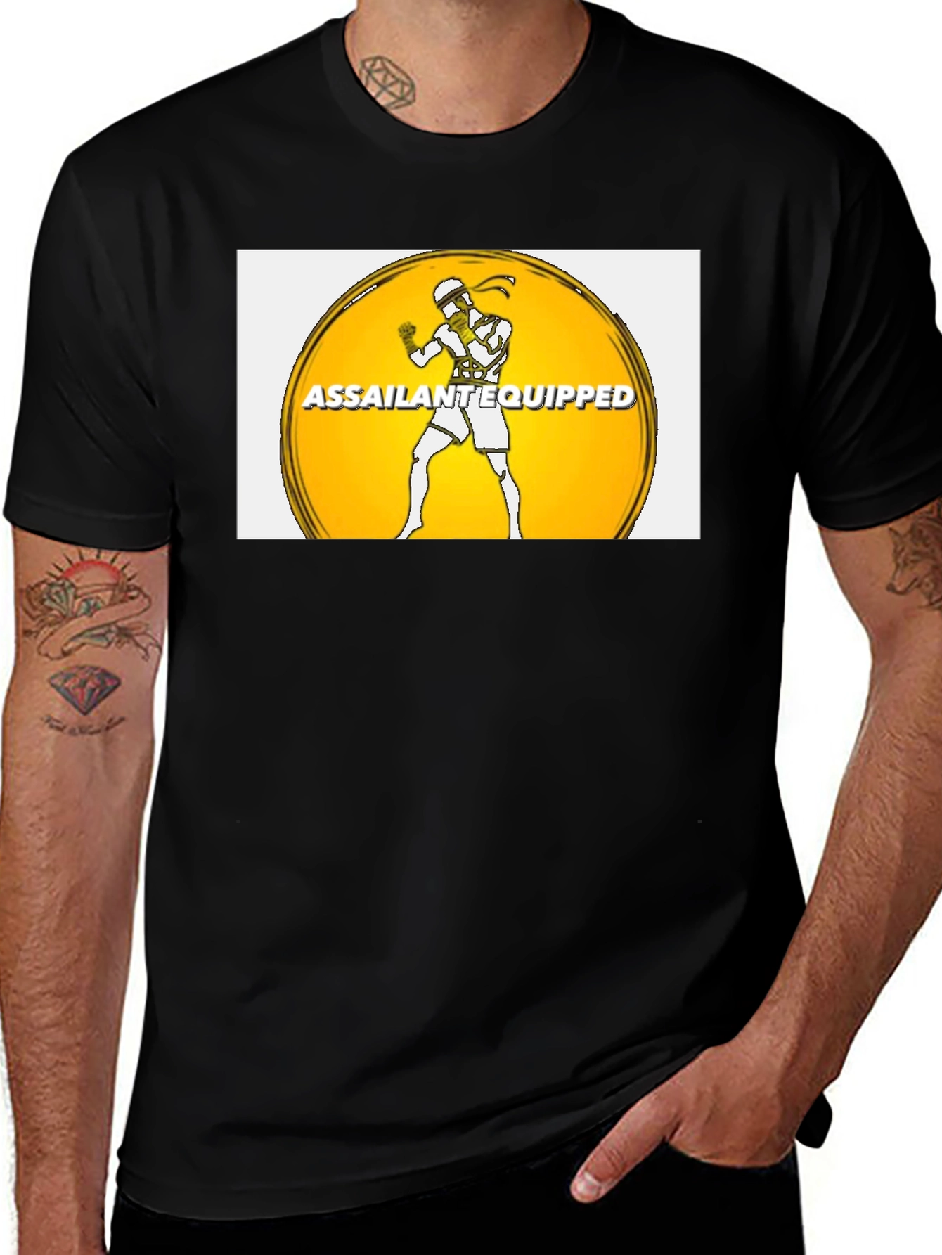 Assailant Equipped Graphic Tee - Black Cotton Blend