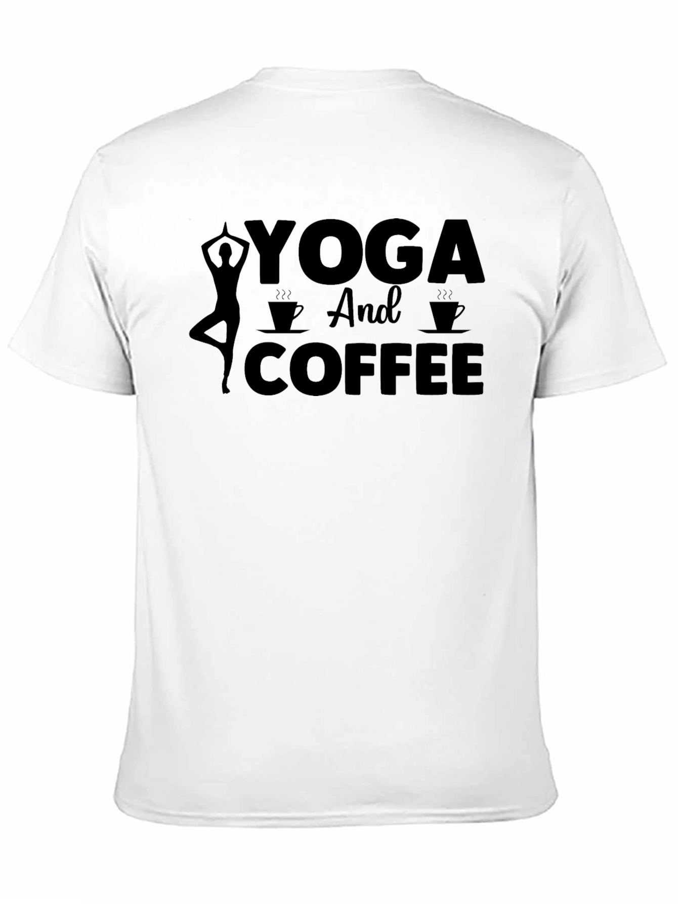 Yoga and Coffee Graphic Tee - Mens Black T-Shirt