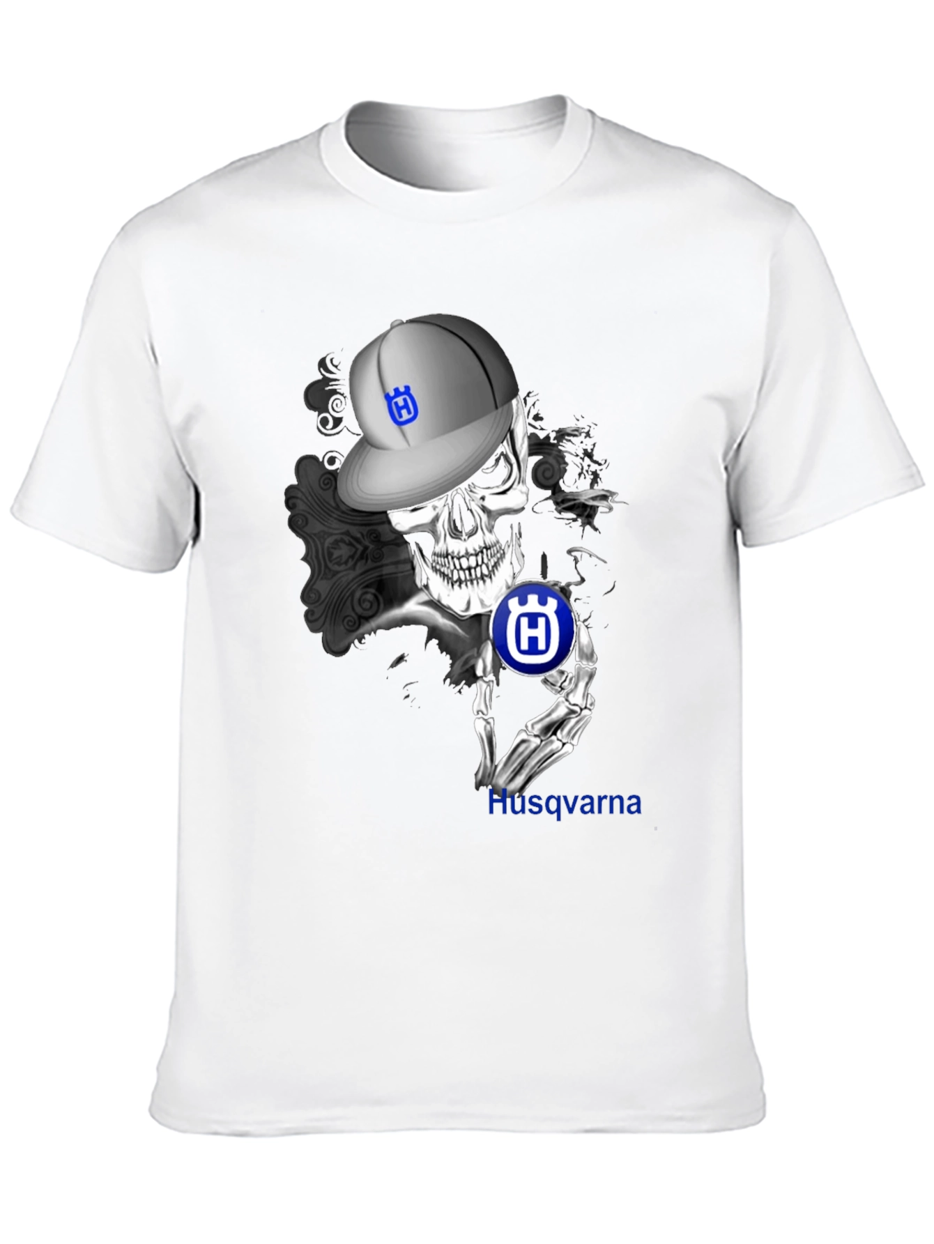 Husqvarna Skull Graphic Tee - Mens Black T-Shirt