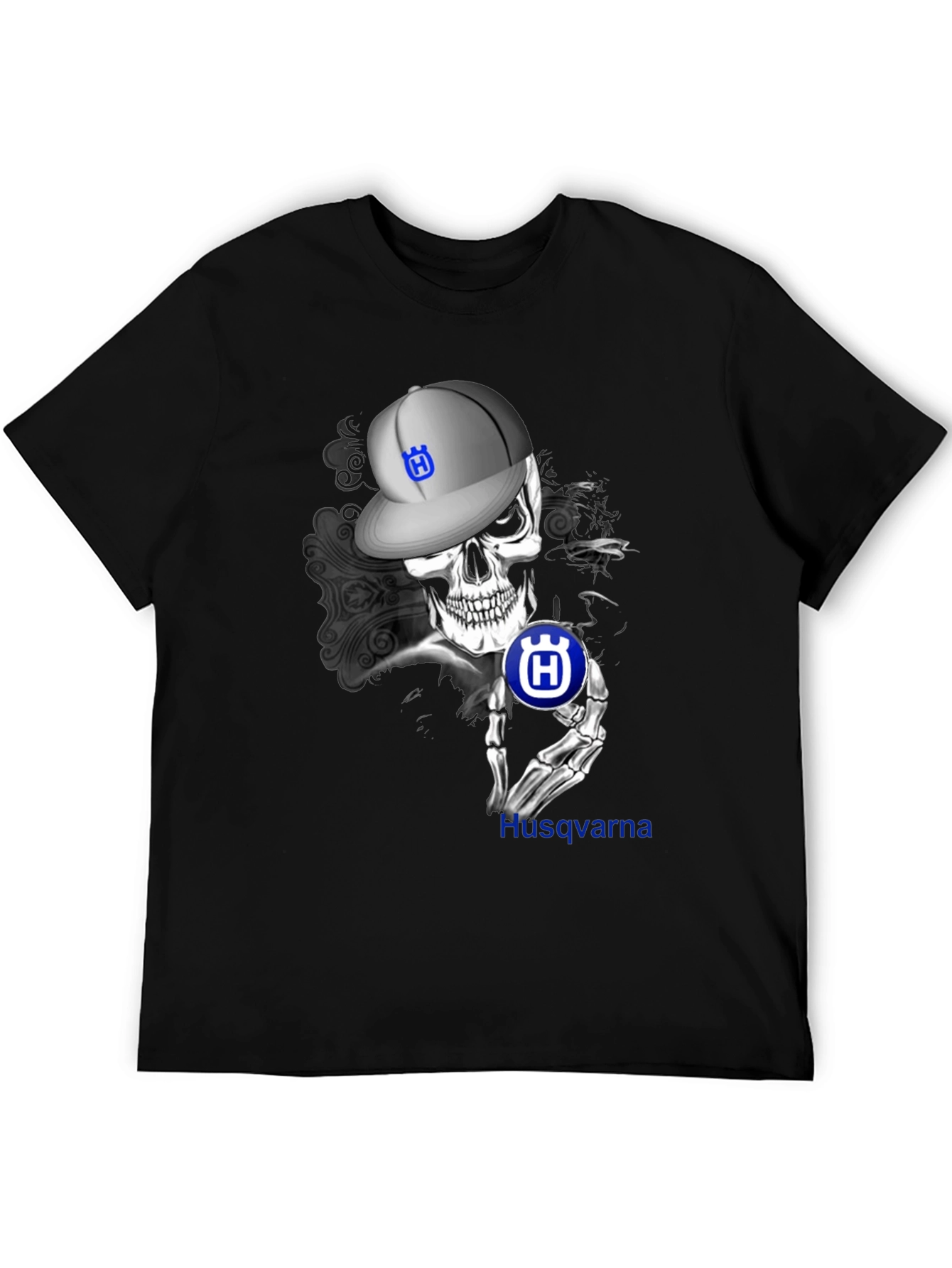 Husqvarna Skull Graphic Tee - Mens Black T-Shirt