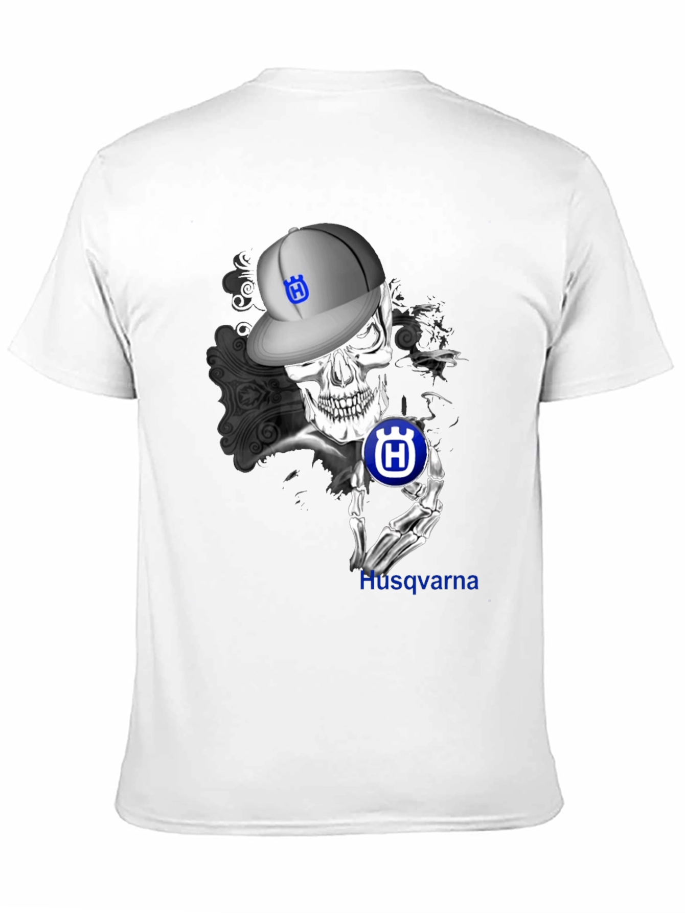 Husqvarna Skull Graphic Tee - Mens Black T-Shirt