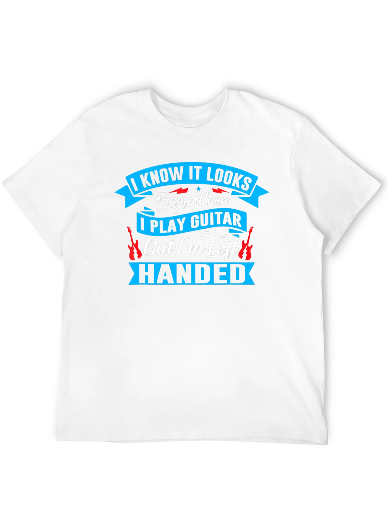 Funny Left Handed Guitar Player T-Shirt