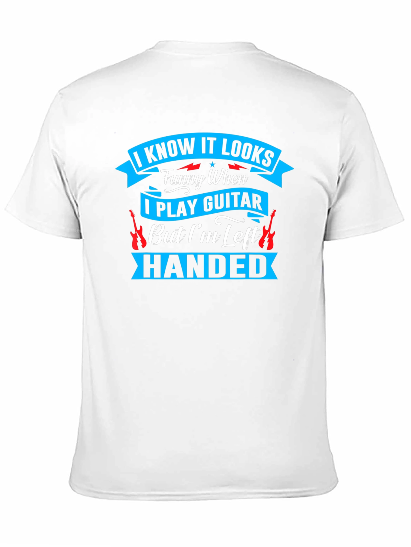 Funny Left Handed Guitar Player T-Shirt