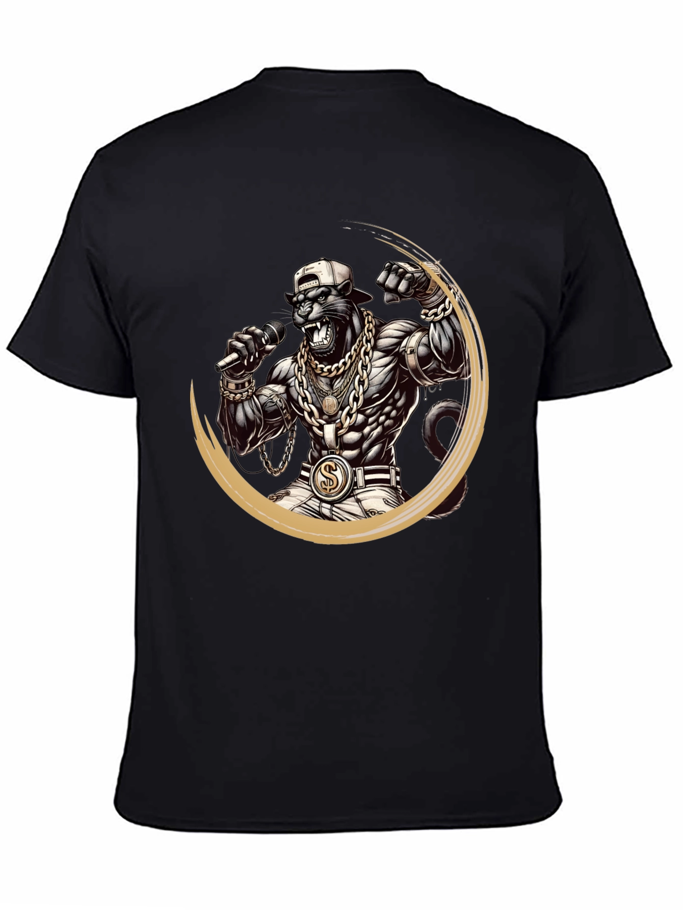 Rapper Panther Graphic Black Tee