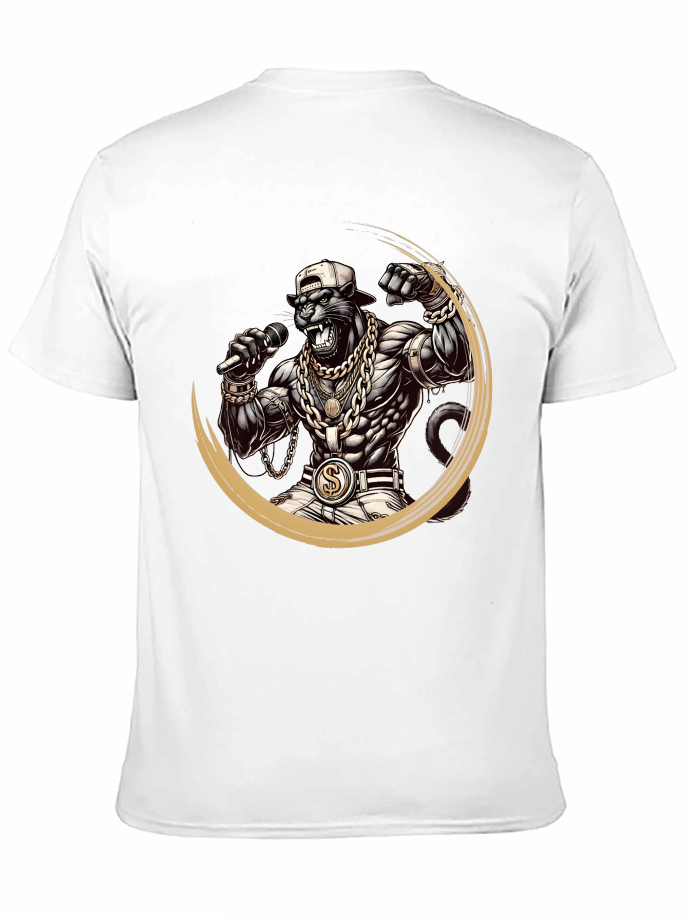Rapper Panther Graphic Black Tee