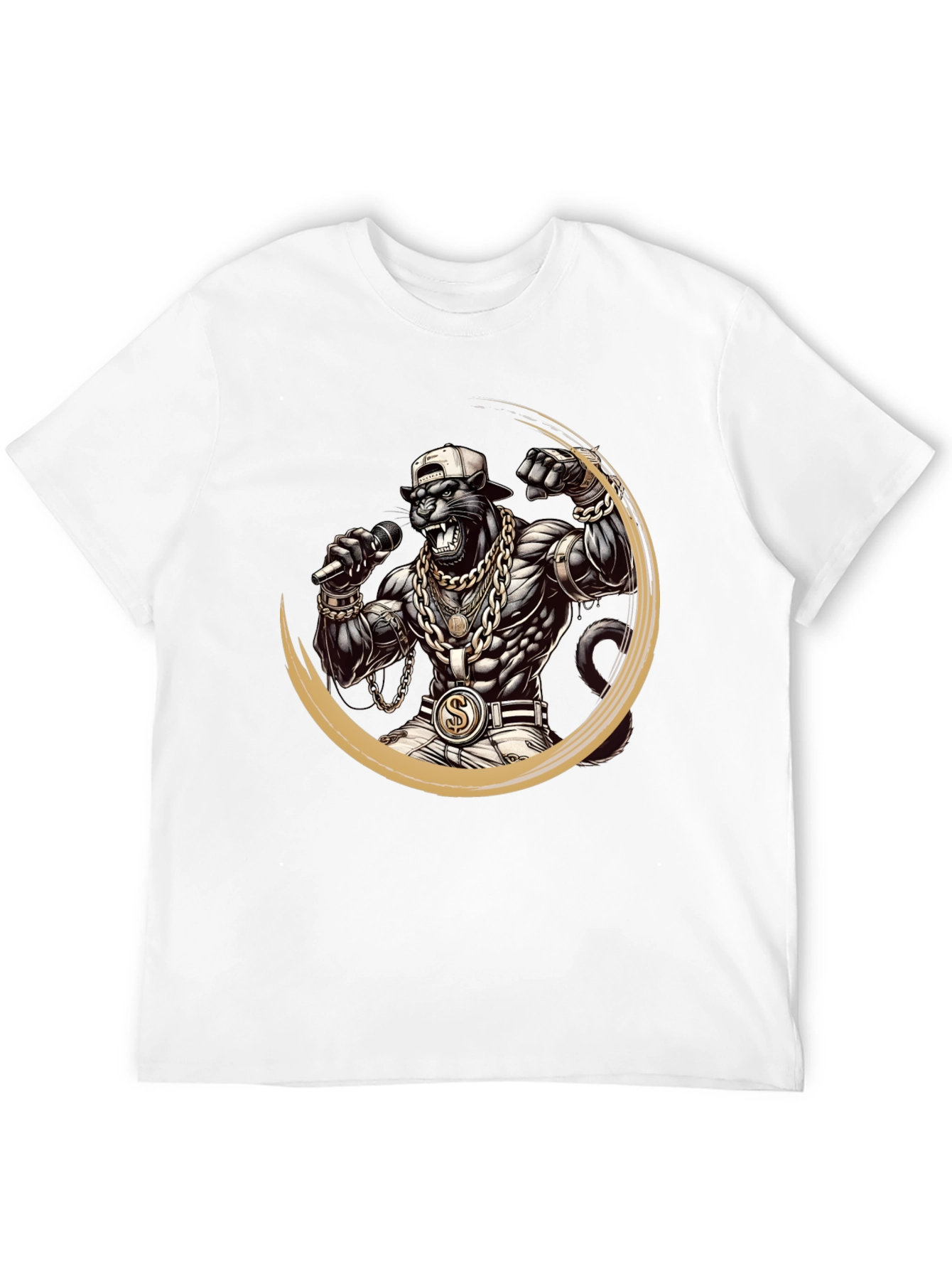 Rapper Panther Graphic Black Tee