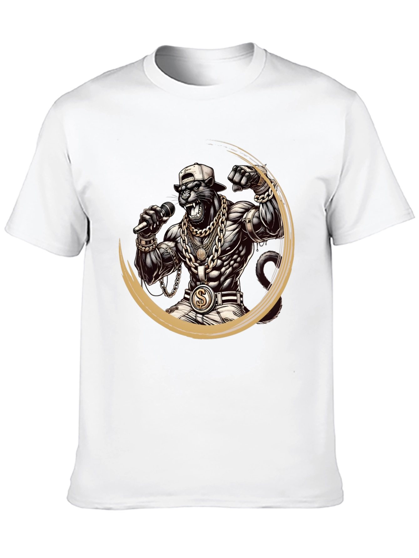 Rapper Panther Graphic Black Tee