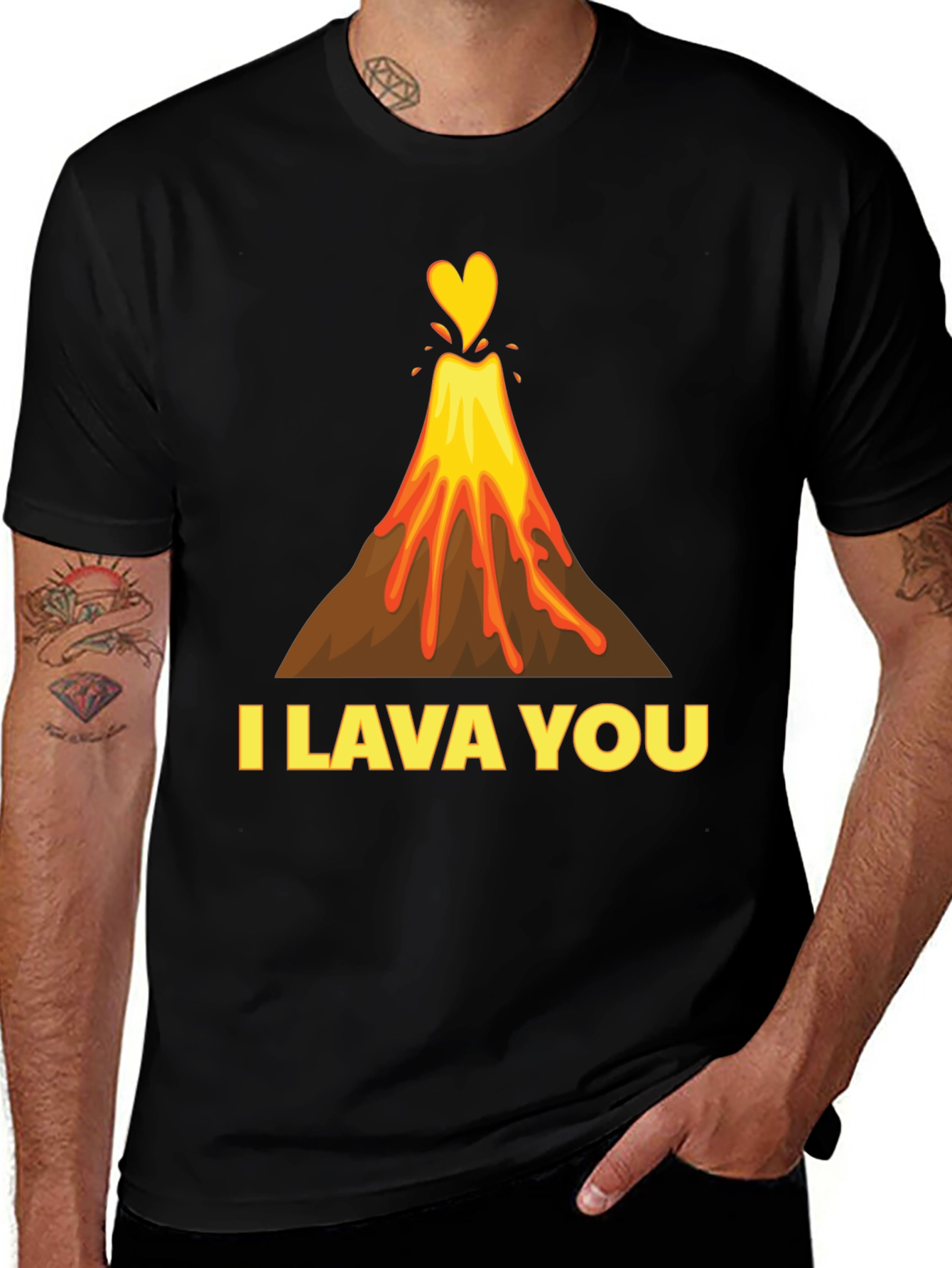I Lava You Graphic Tee - Volcano Heart Love