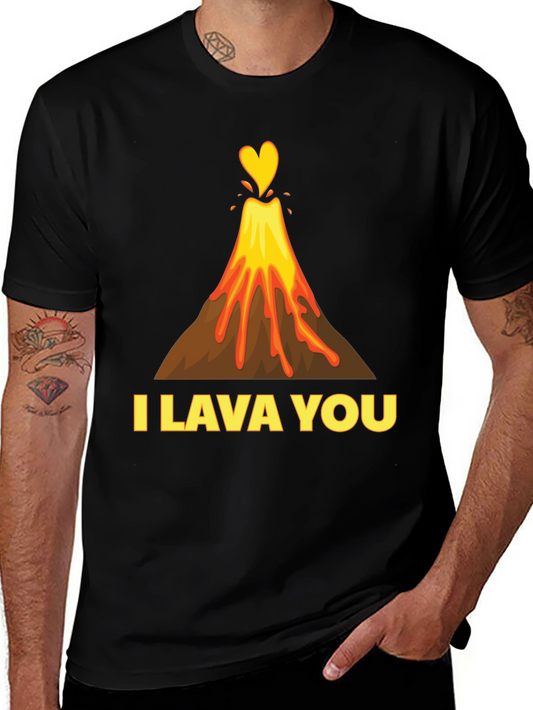 I Lava You Graphic Tee - Volcano Heart Love