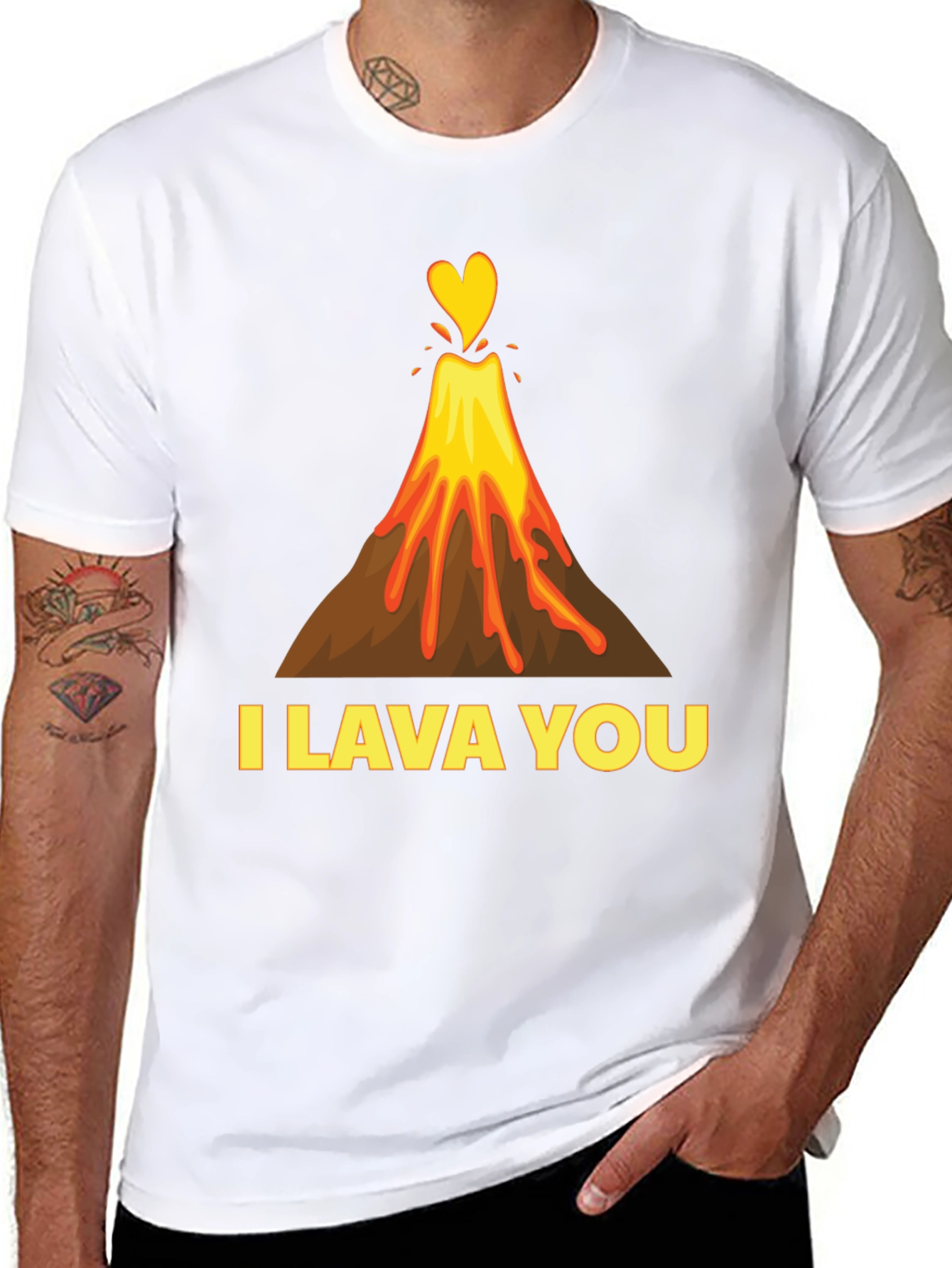 I Lava You Graphic Tee - Volcano Heart Love