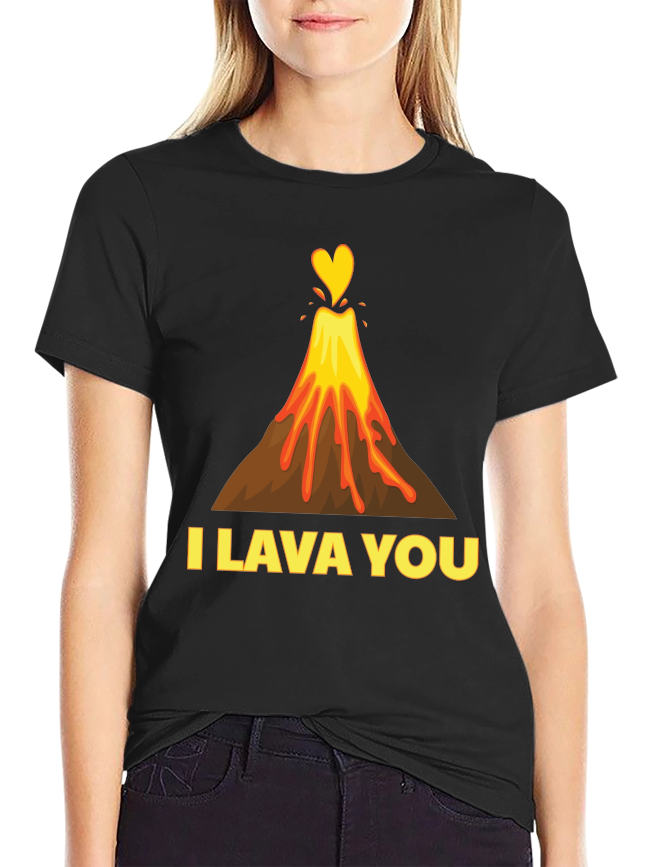 I Lava You Graphic Tee - Volcano Heart Love