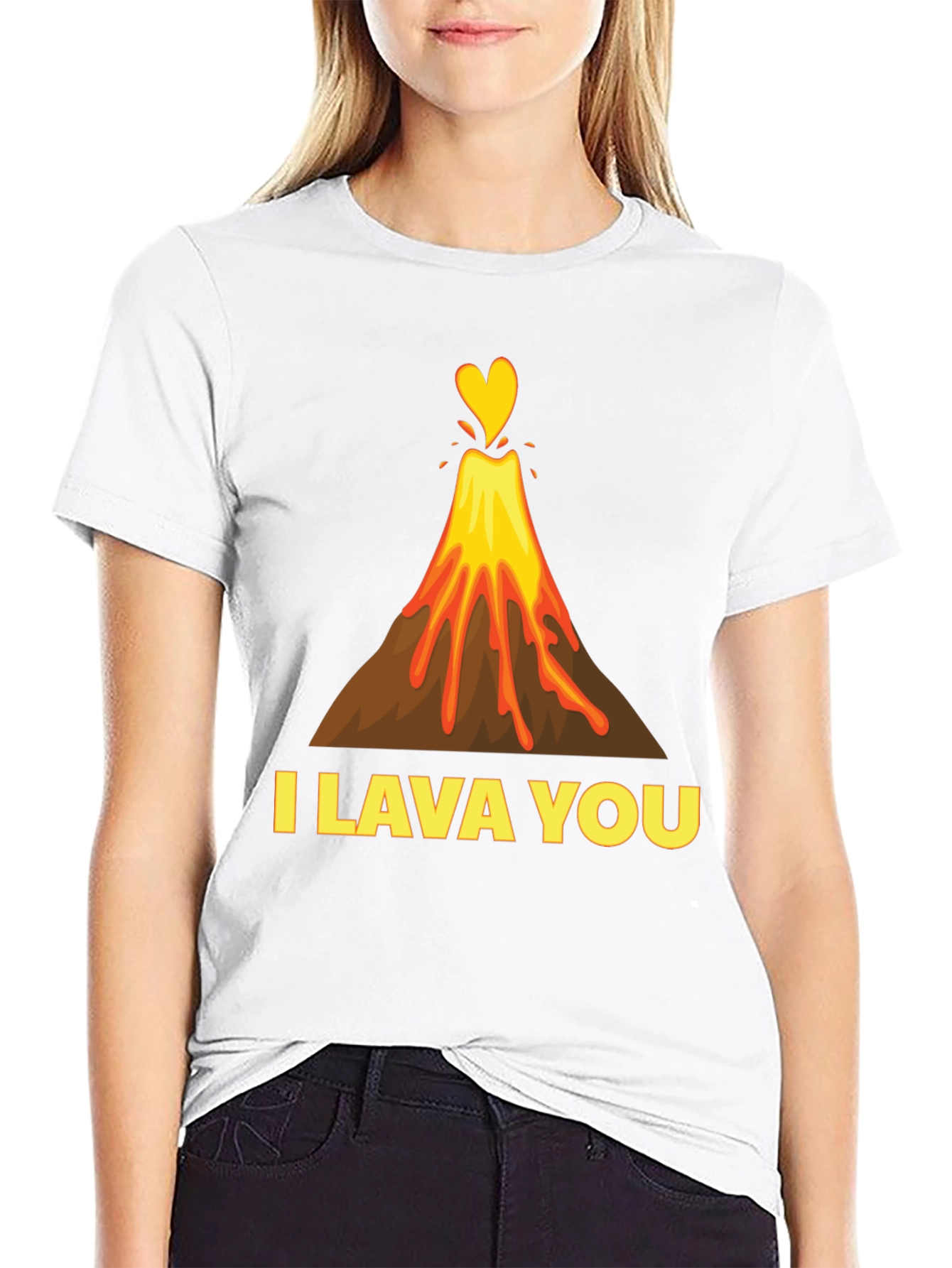 I Lava You Graphic Tee - Volcano Heart Love