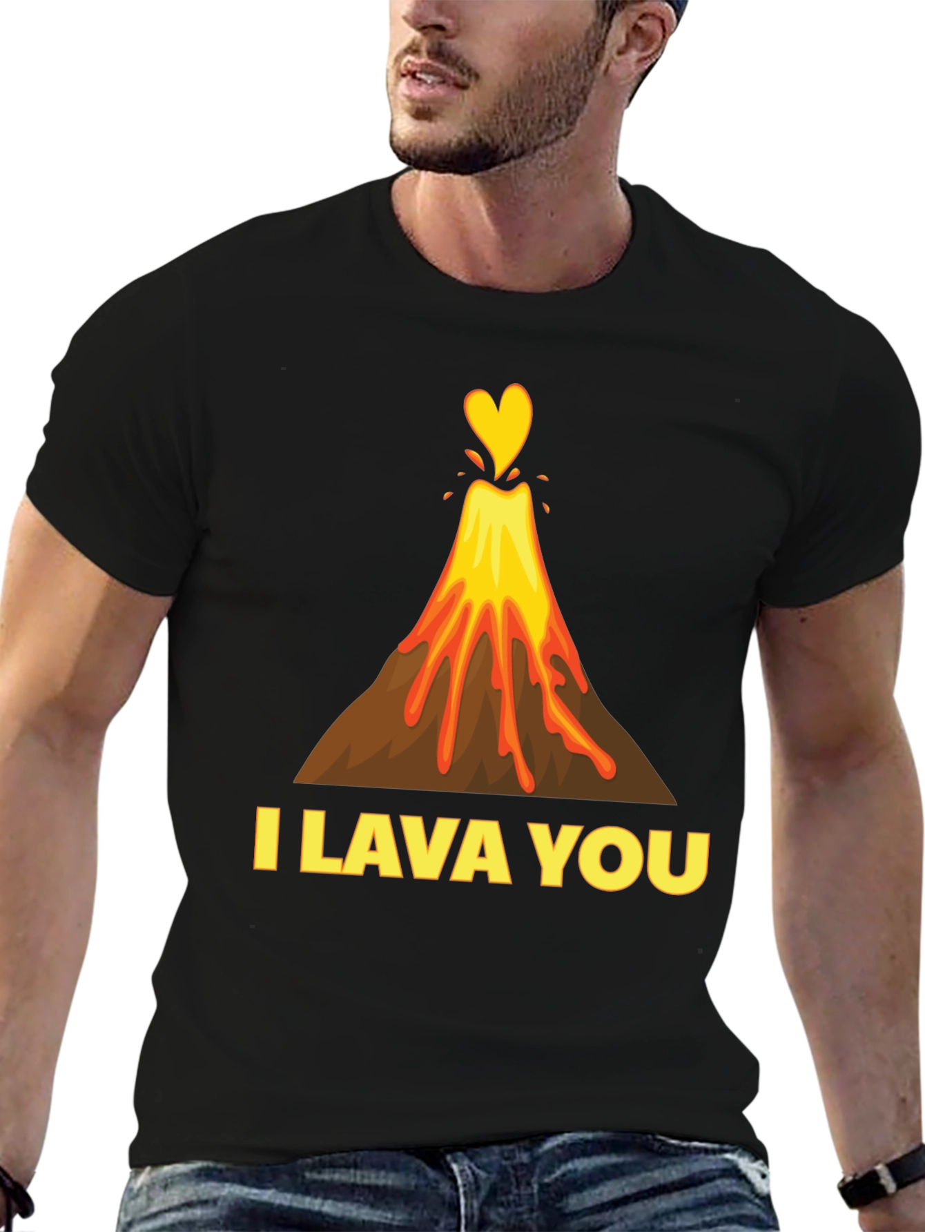 I Lava You Graphic Tee - Volcano Heart Love