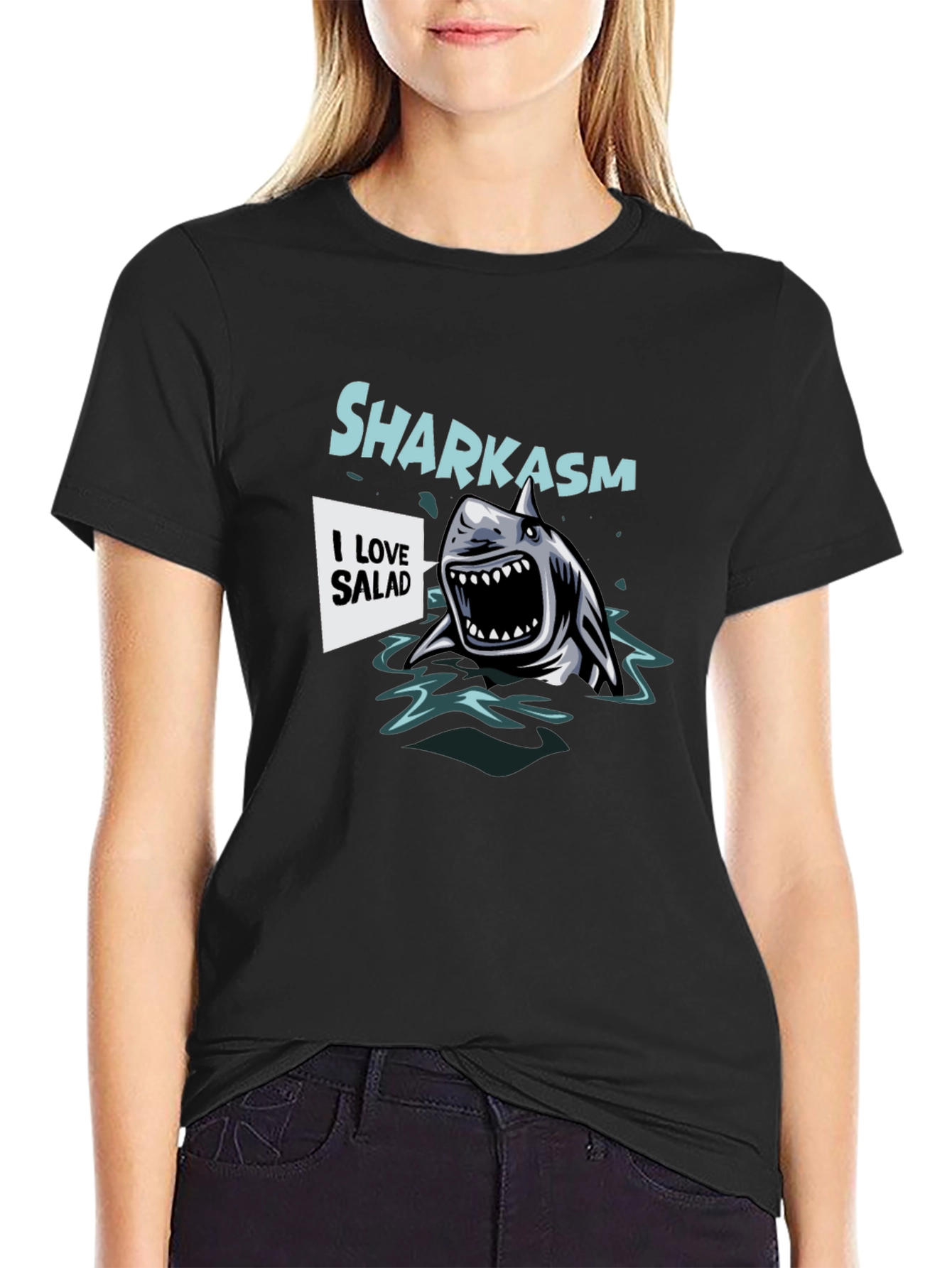 Sharkasm Salad Lover Graphic T-Shirt