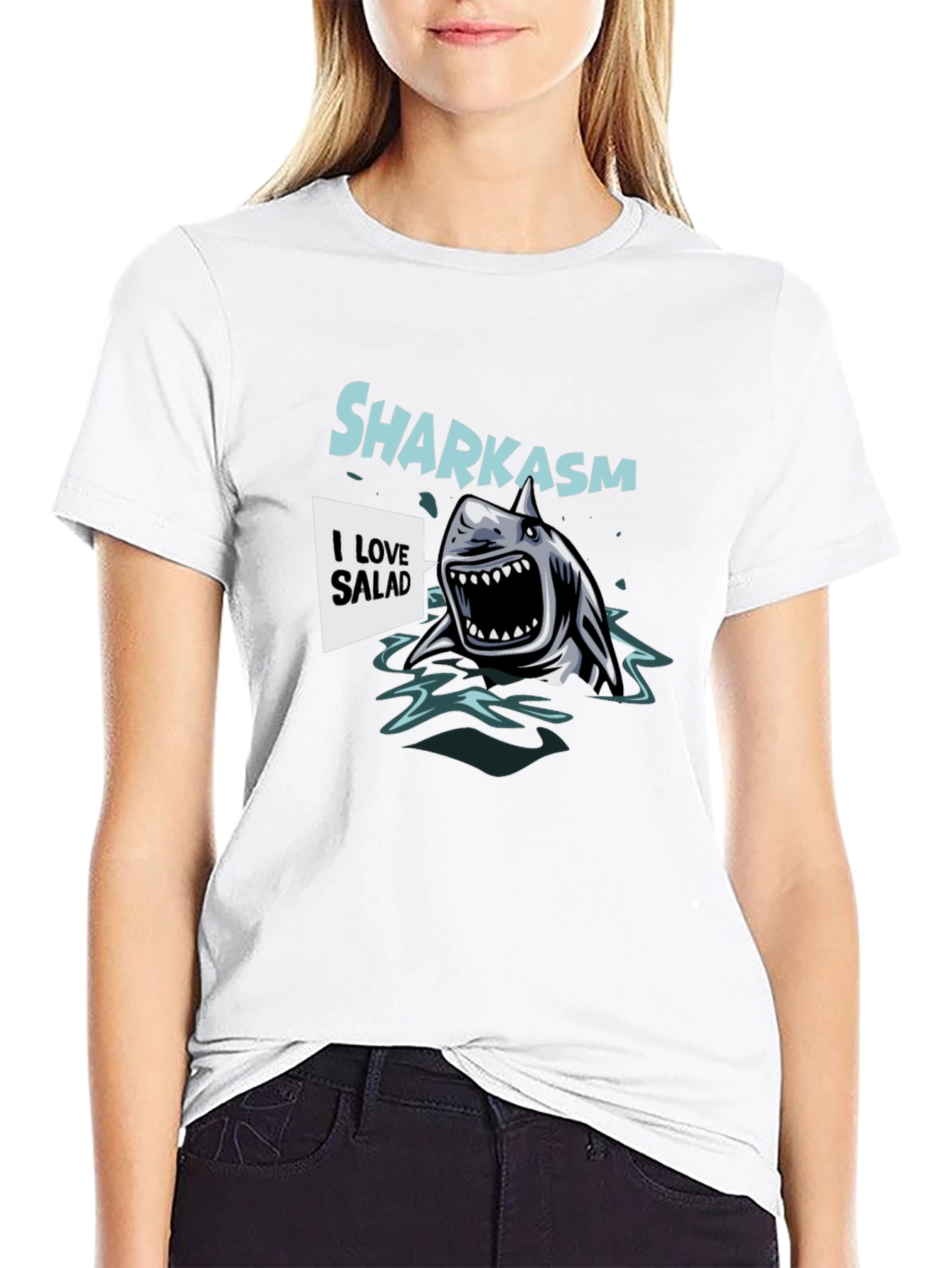 Sharkasm Salad Lover Graphic T-Shirt