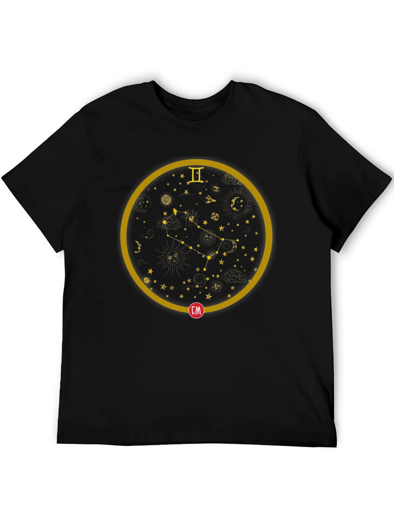 Gemini Constellation Graphic Print T-Shirt
