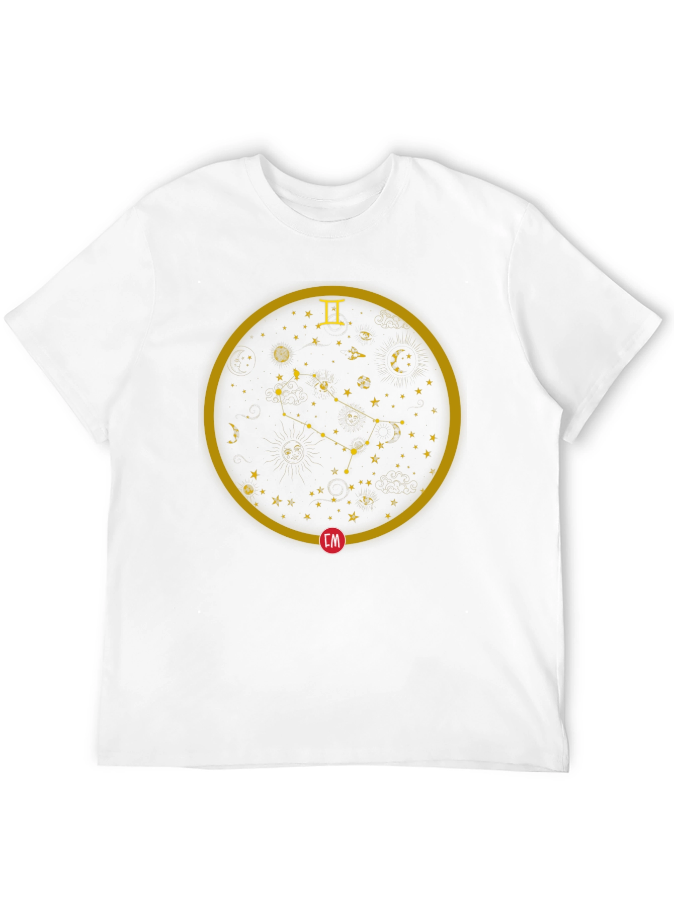 Gemini Constellation Graphic Print T-Shirt
