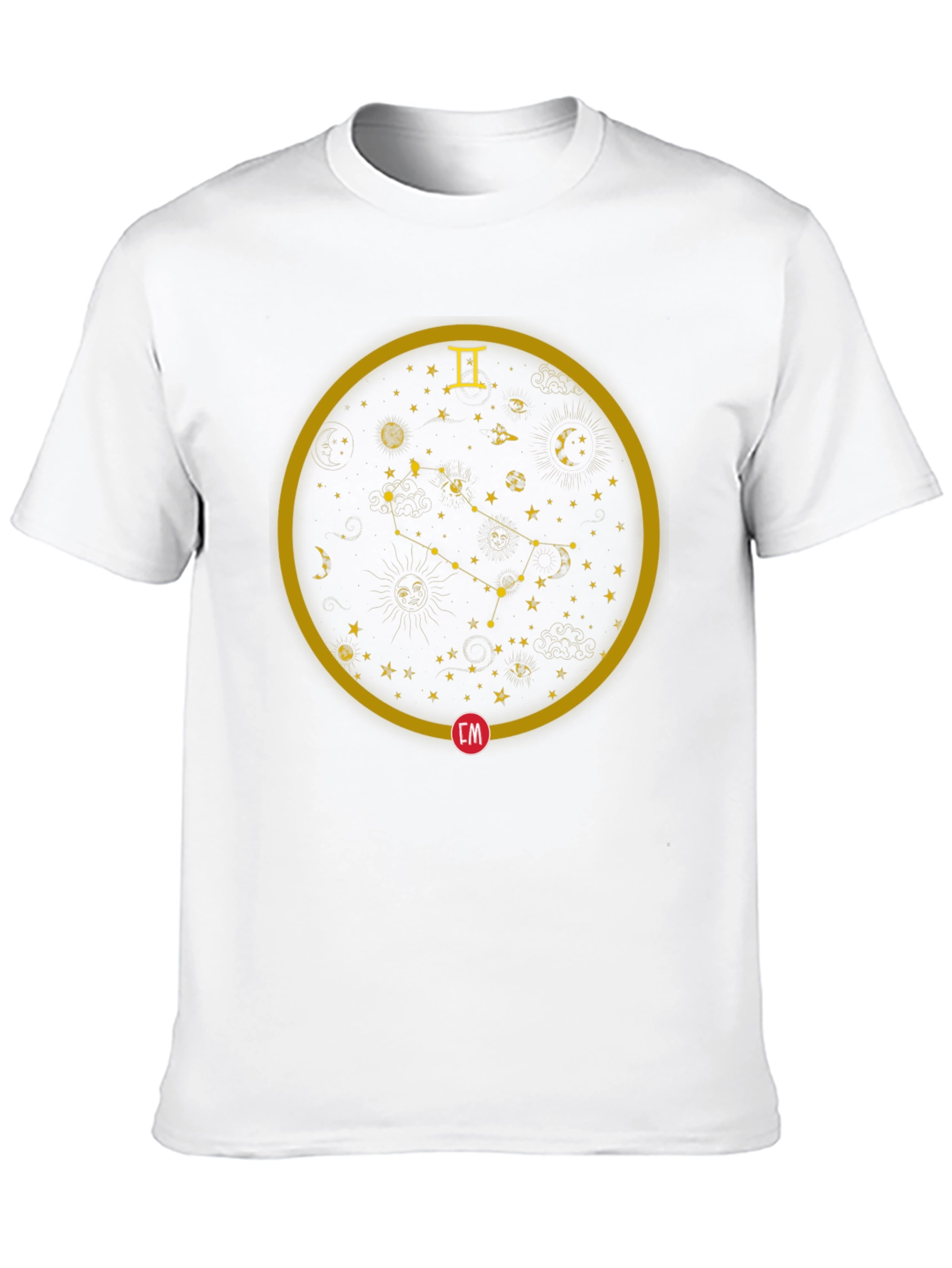 Gemini Constellation Graphic Print T-Shirt