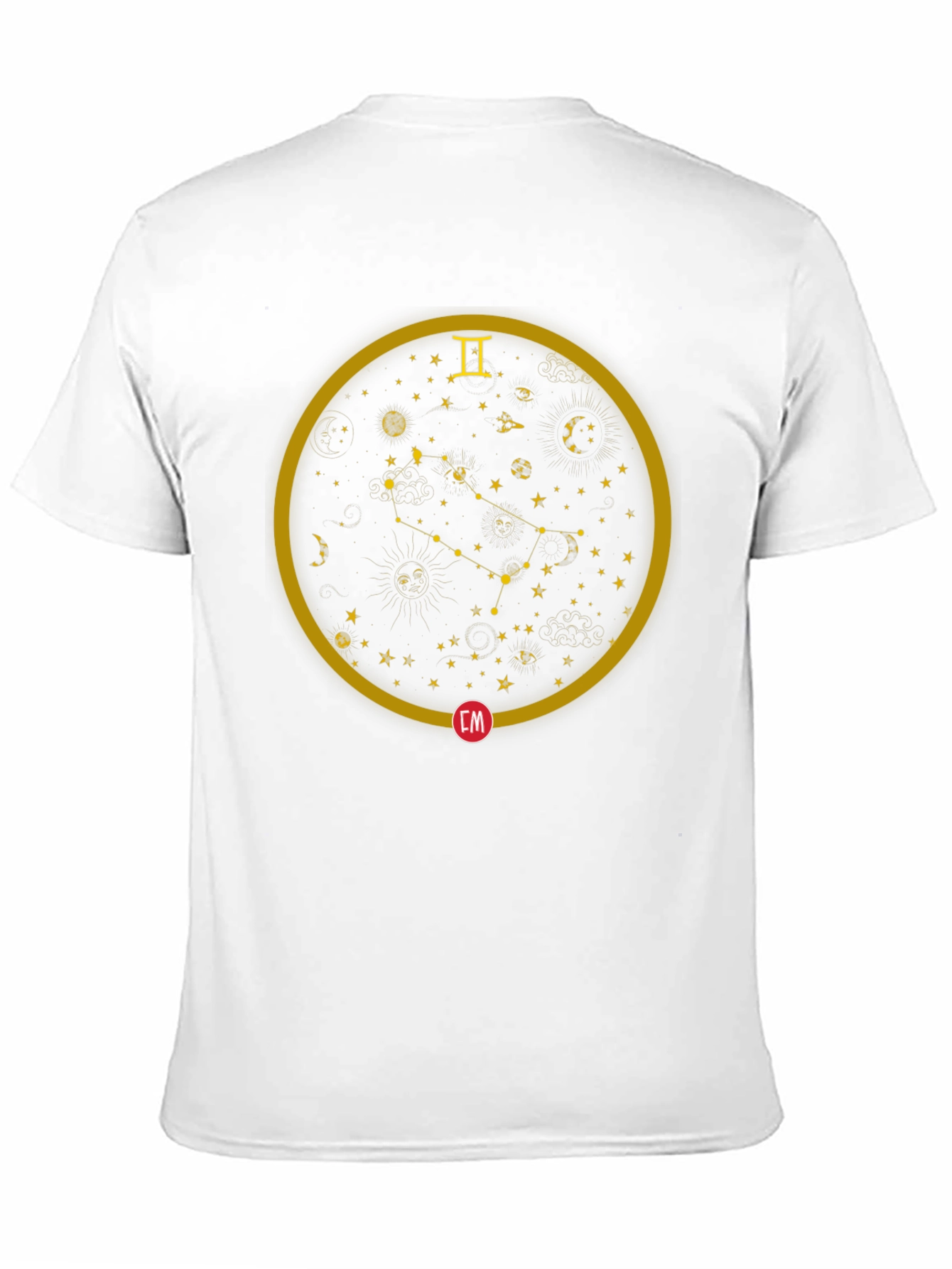 Gemini Constellation Graphic Print T-Shirt
