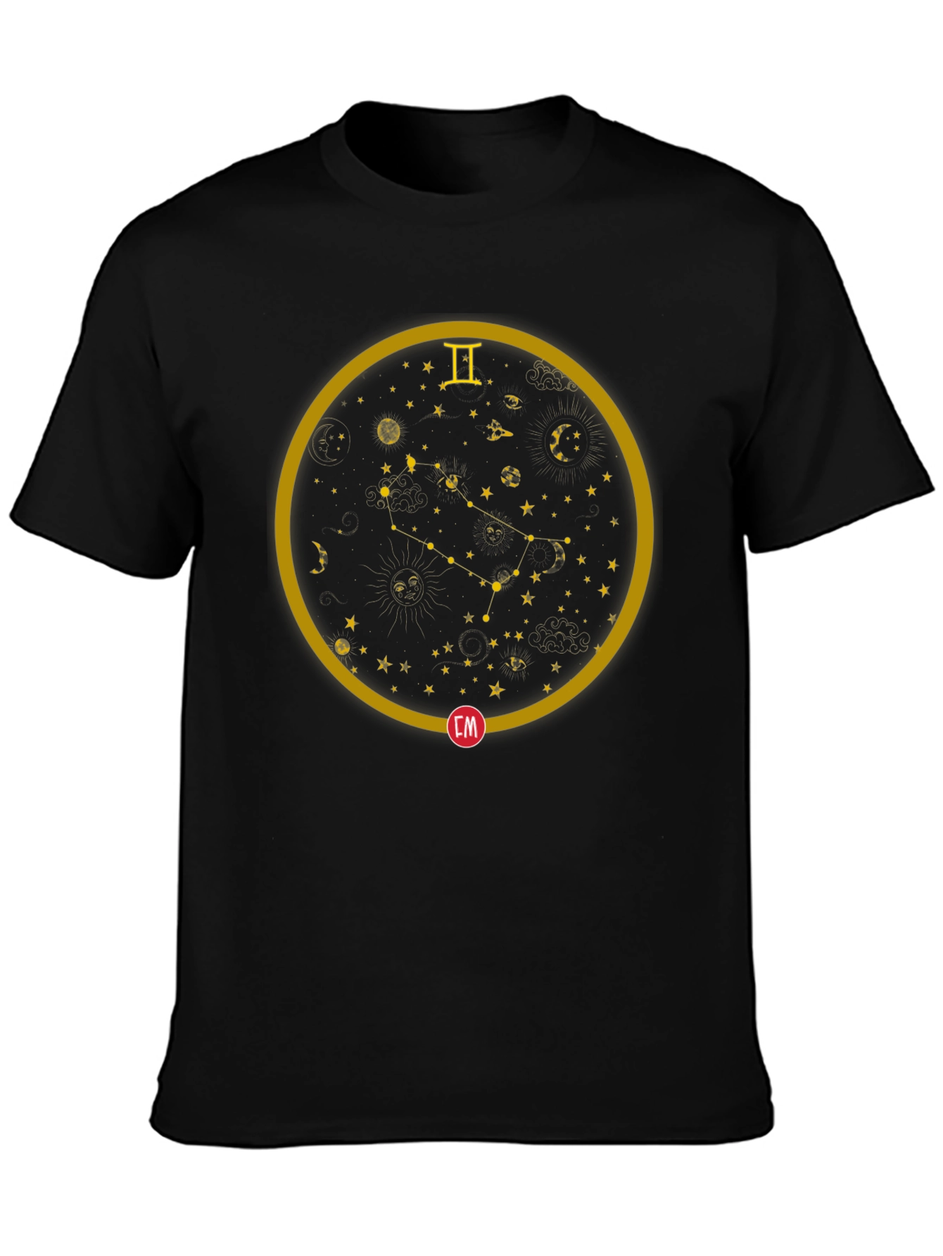 Gemini Constellation Graphic Print T-Shirt