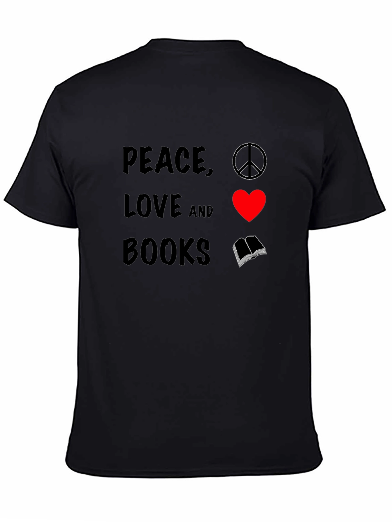 Peace Love and Books T-Shirt