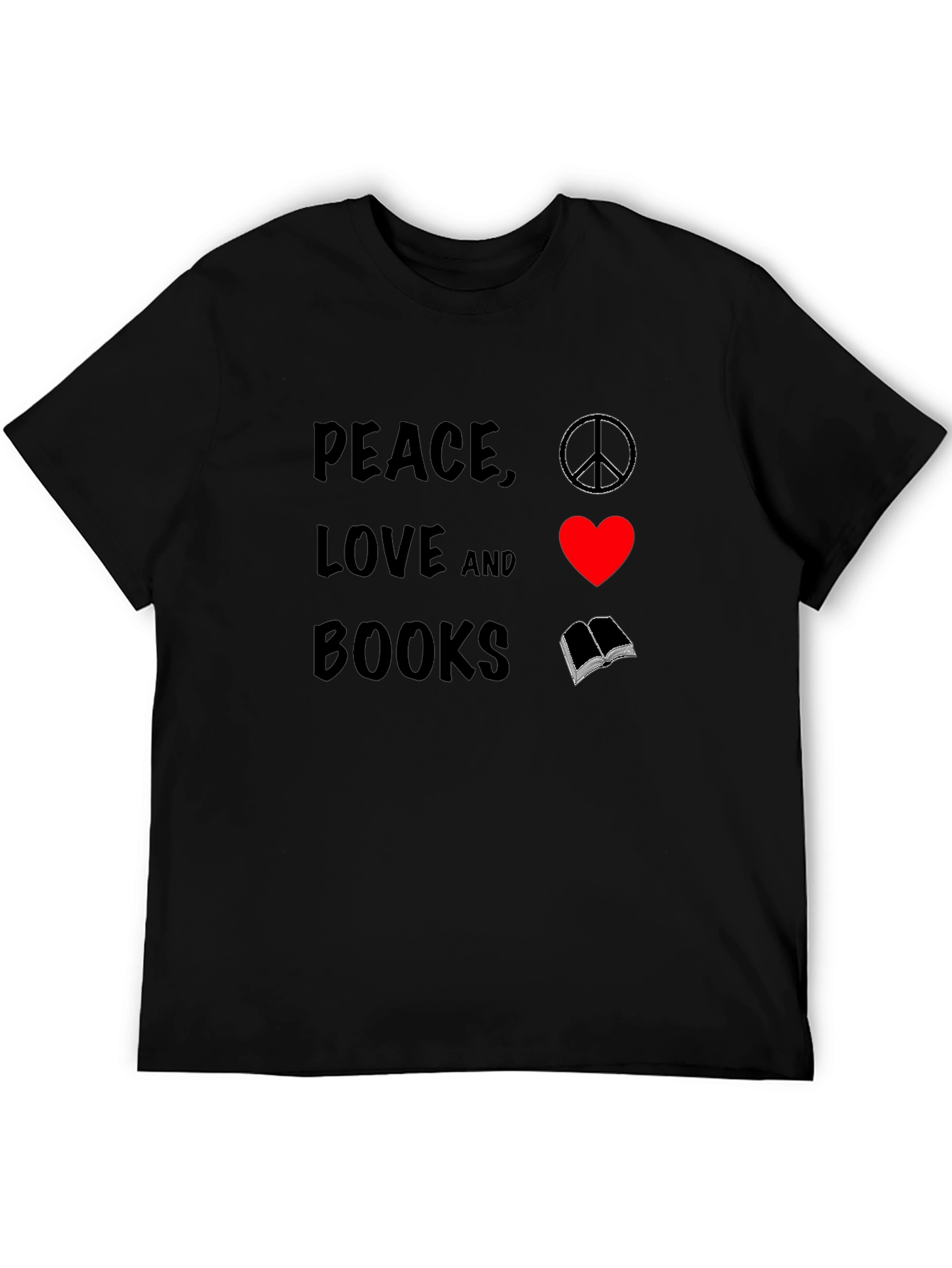 Peace Love and Books T-Shirt