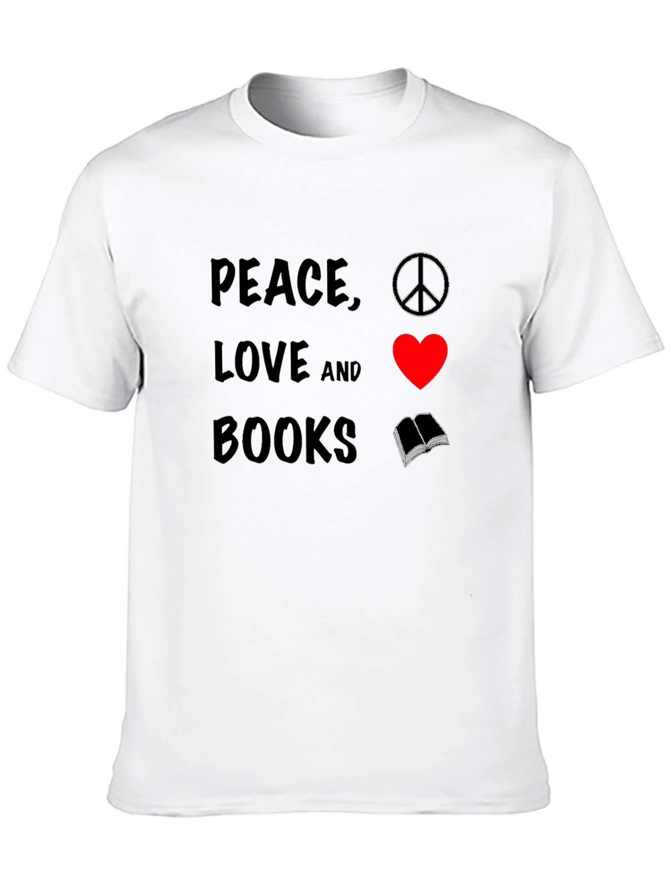 Peace Love and Books T-Shirt