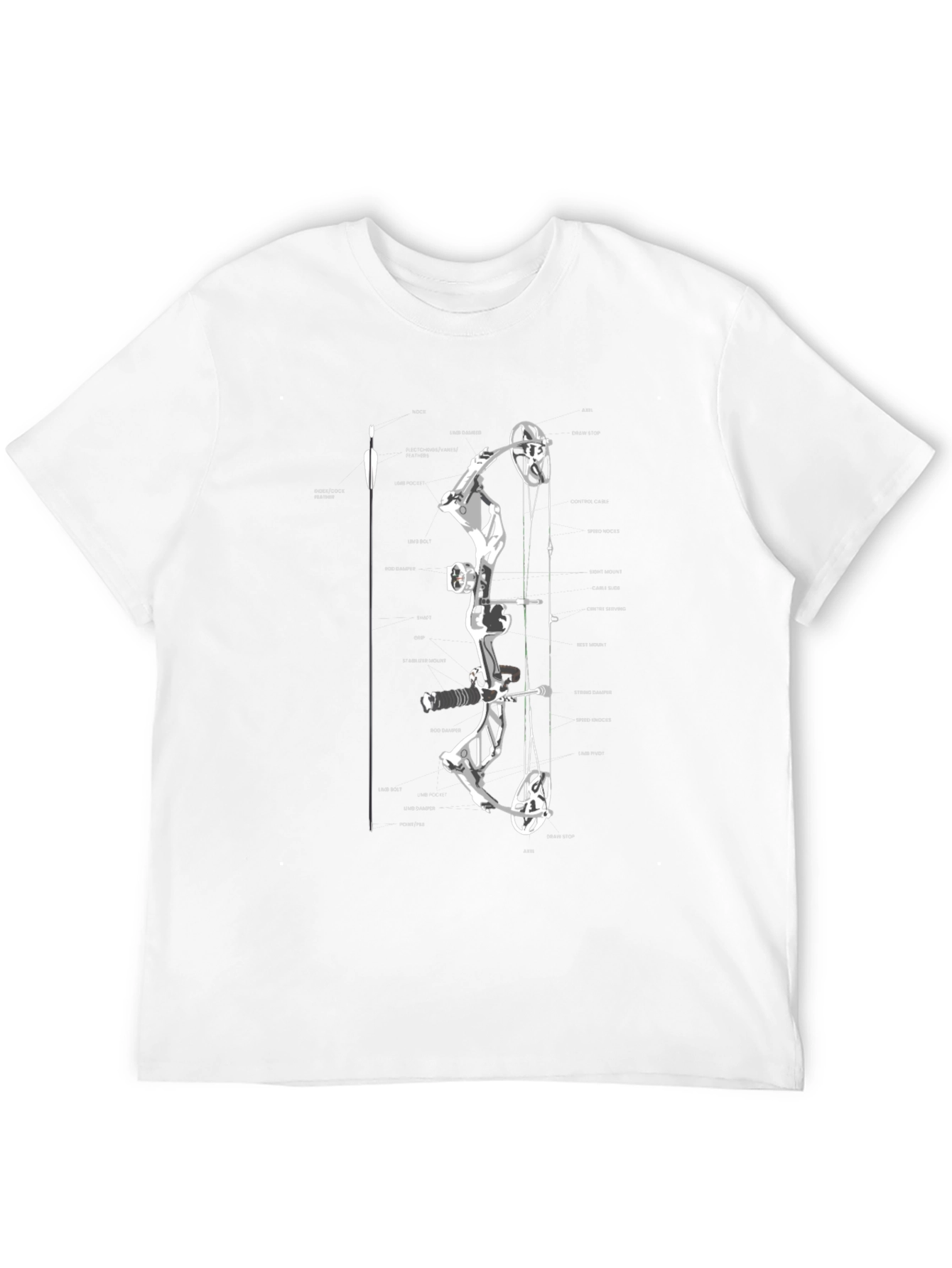 Bow Anatomy Graphic T-Shirt | Archery Enthusiast Tee