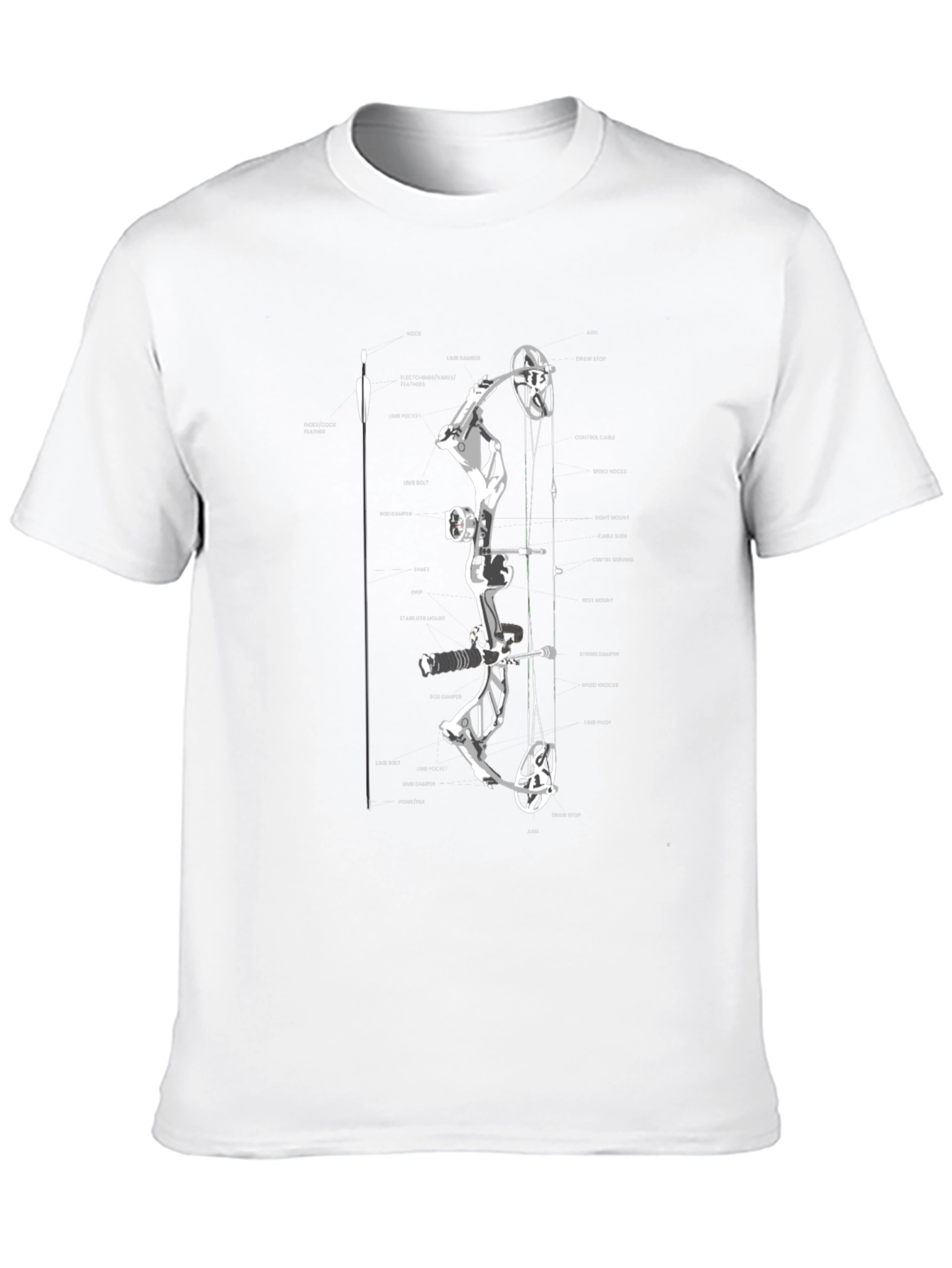 Bow Anatomy Graphic T-Shirt | Archery Enthusiast Tee