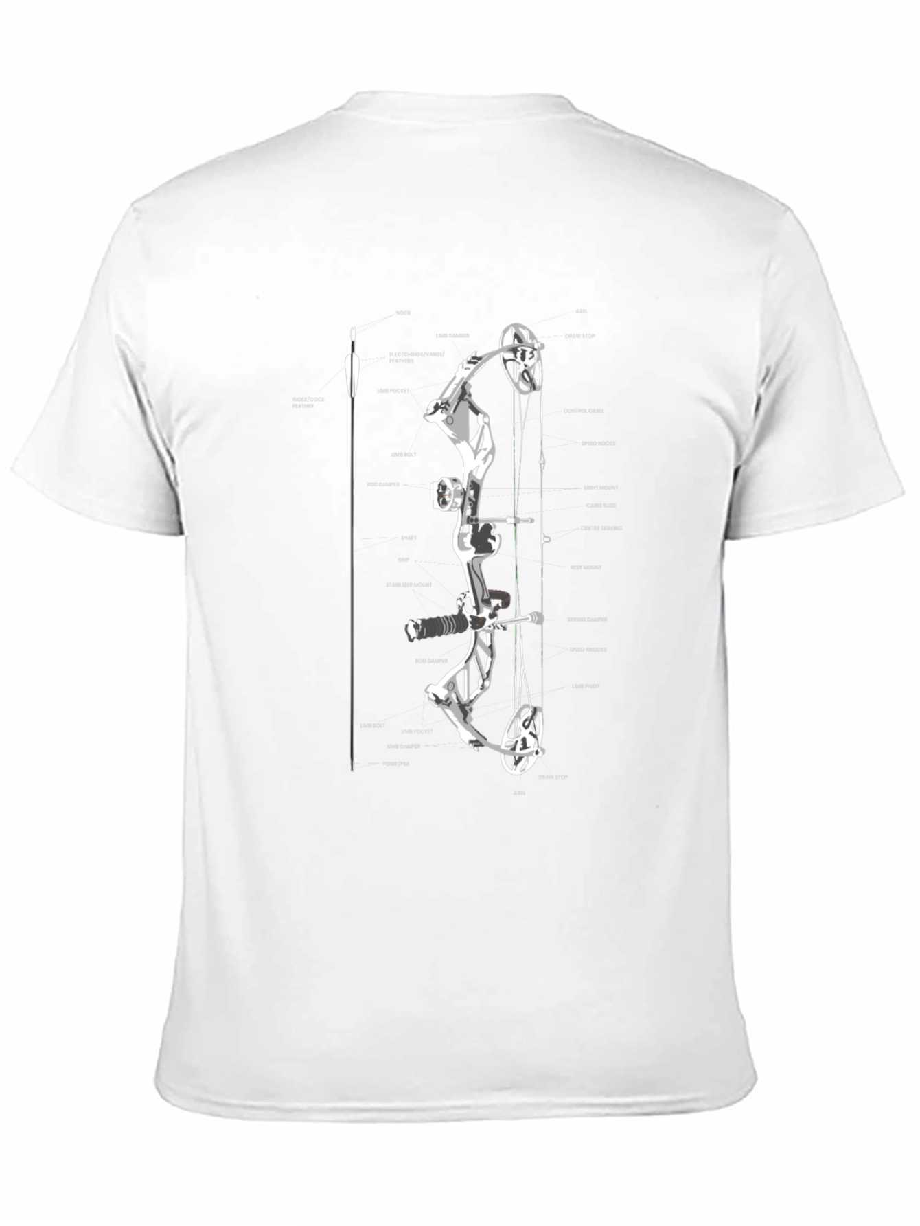 Bow Anatomy Graphic T-Shirt | Archery Enthusiast Tee