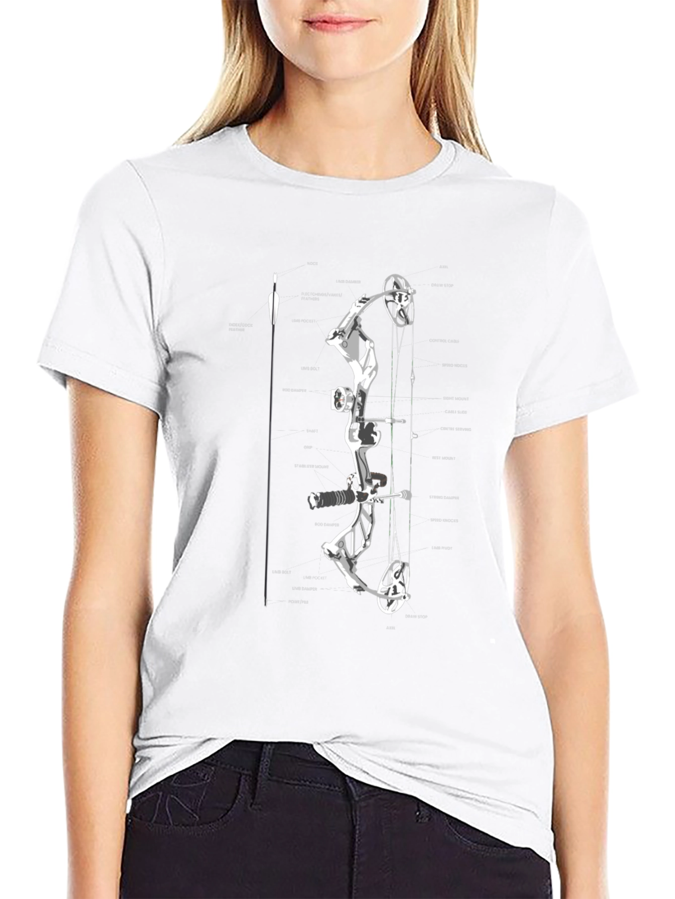 Bow Anatomy Graphic T-Shirt | Archery Enthusiast Tee