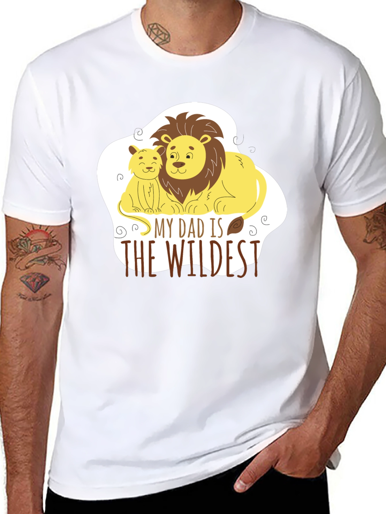 Dad is Wildest Lion Graphic Tee