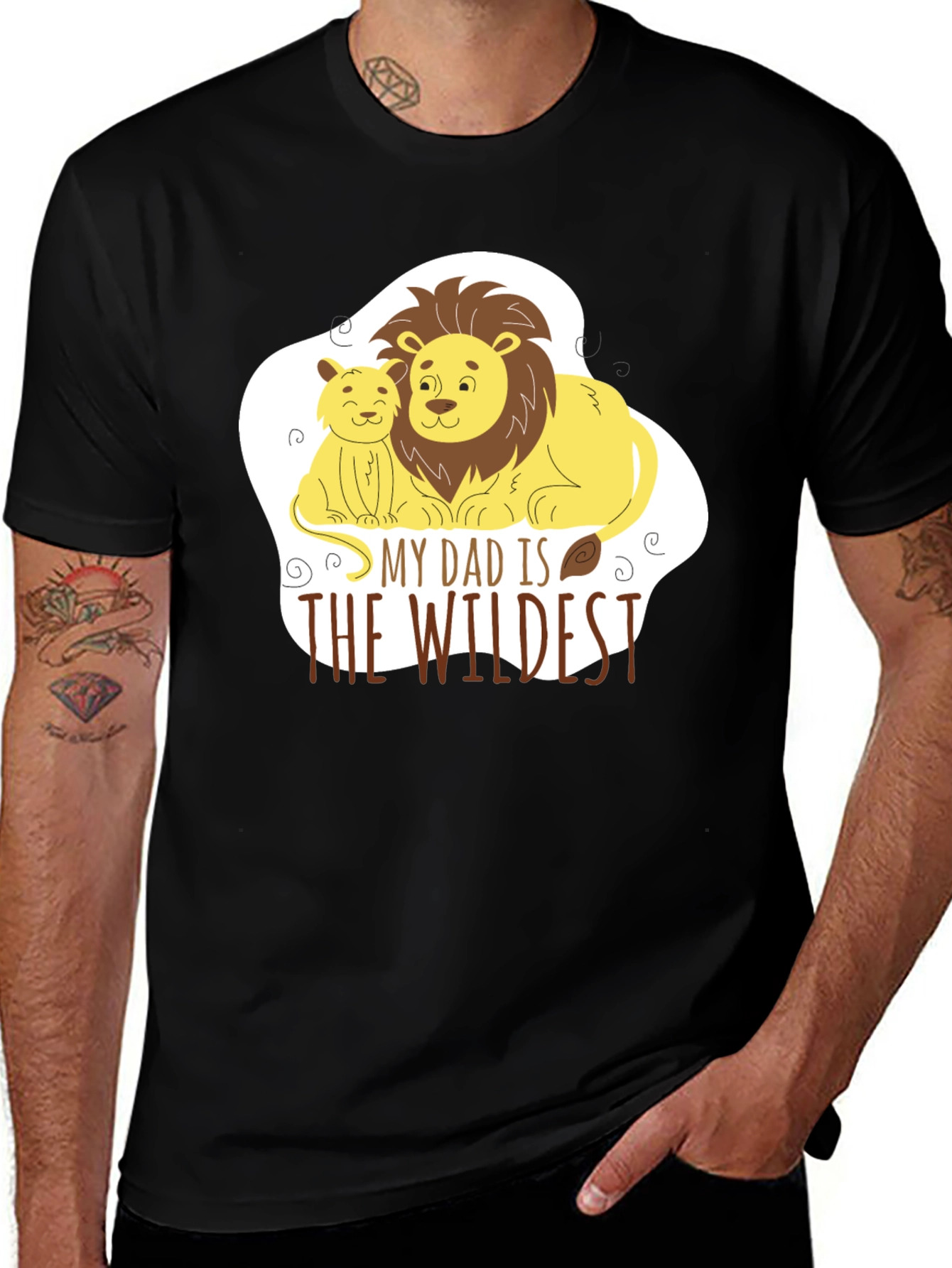 Dad is Wildest Lion Graphic Tee