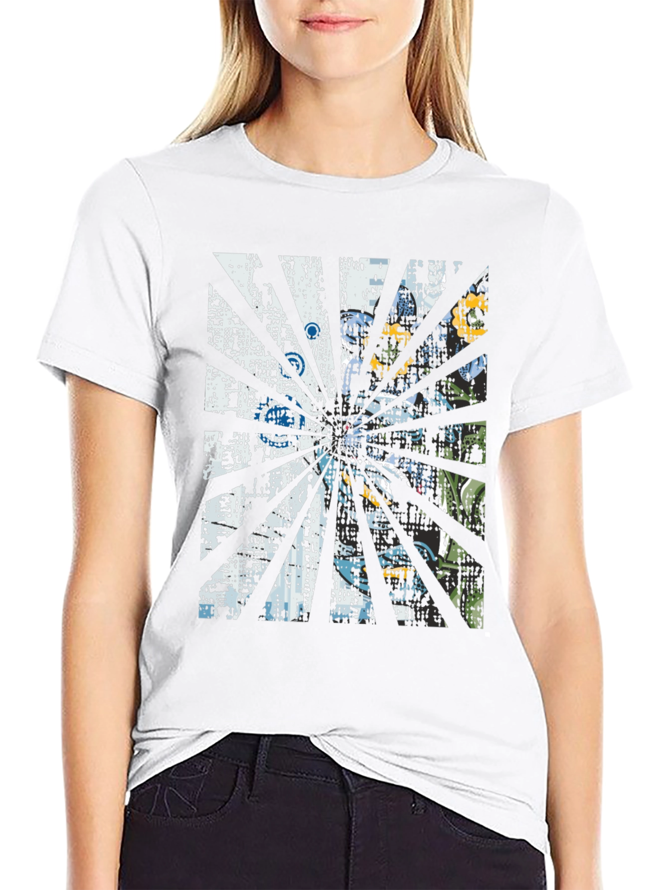 Retro Graphic Print Tee - Black