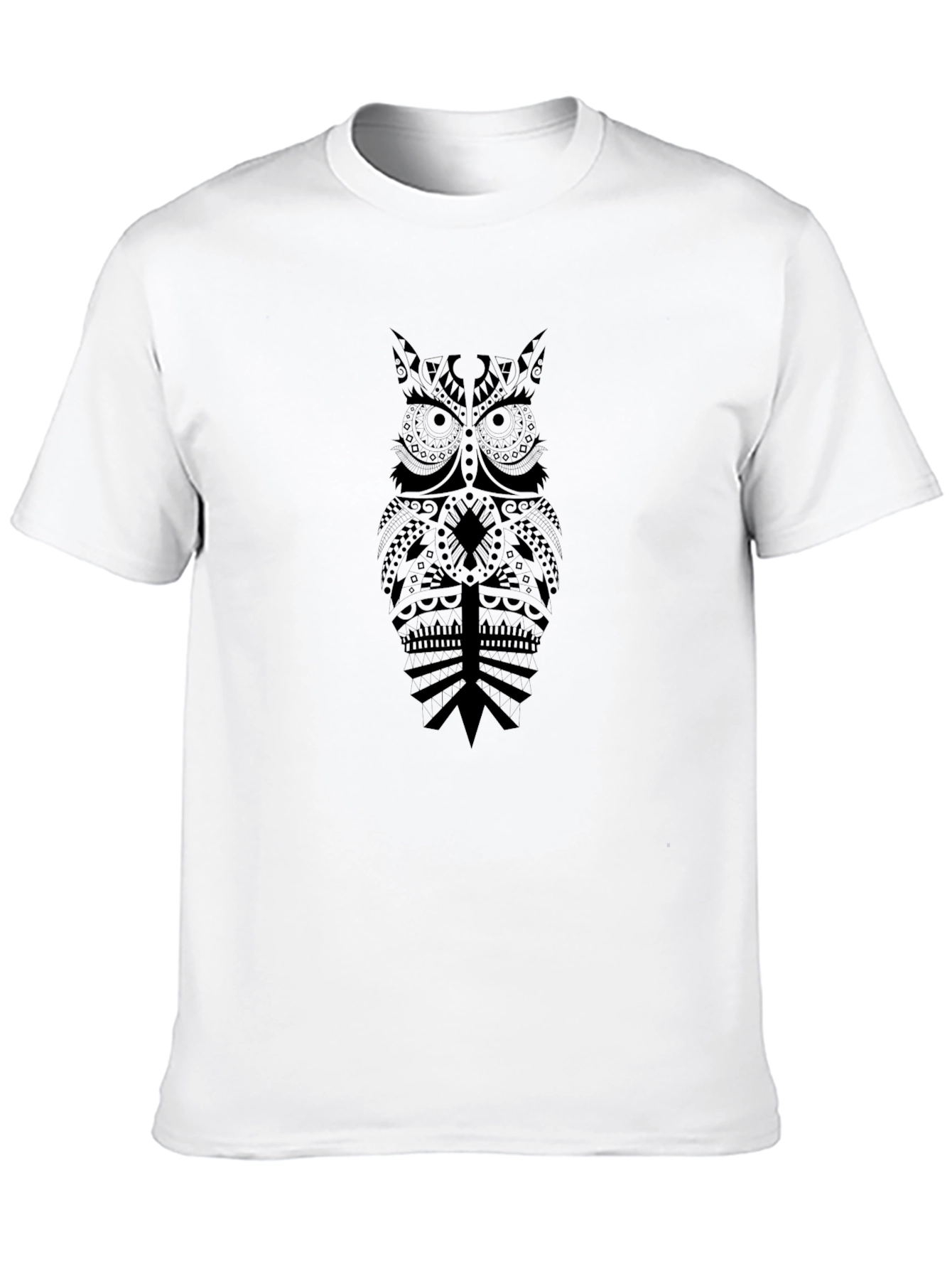Black Owl Graphic Print T-Shirt