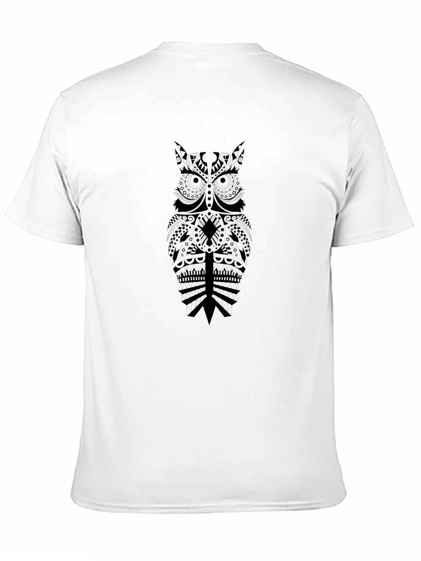Black Owl Graphic Print T-Shirt