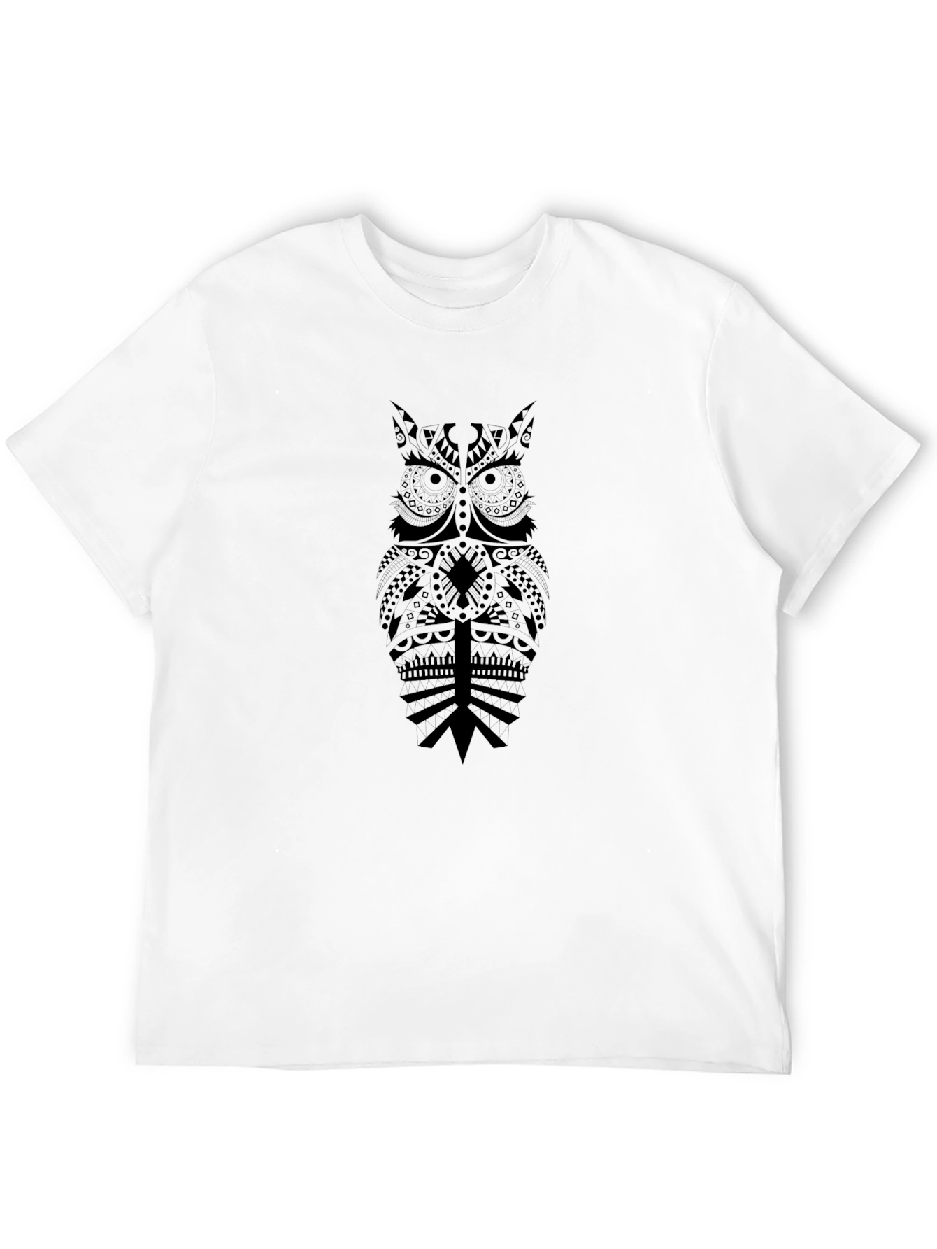 Black Owl Graphic Print T-Shirt