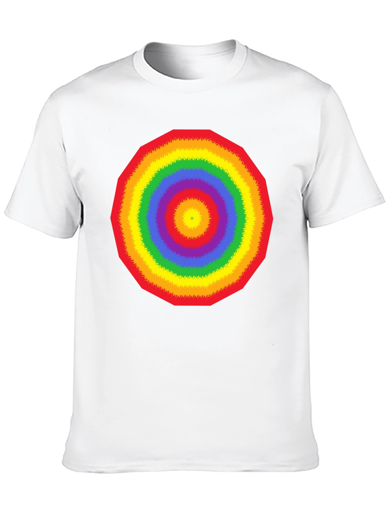 Rainbow Circle Graphic Black T-Shirt