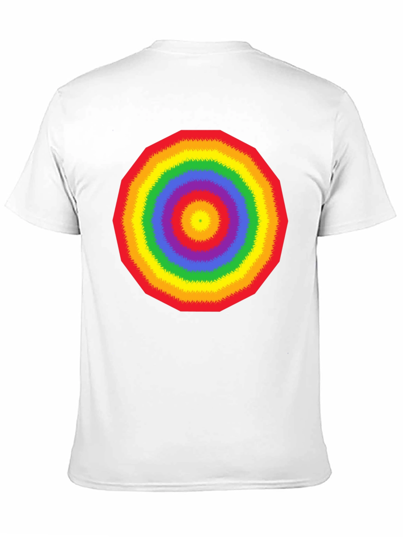 Rainbow Circle Graphic Black T-Shirt
