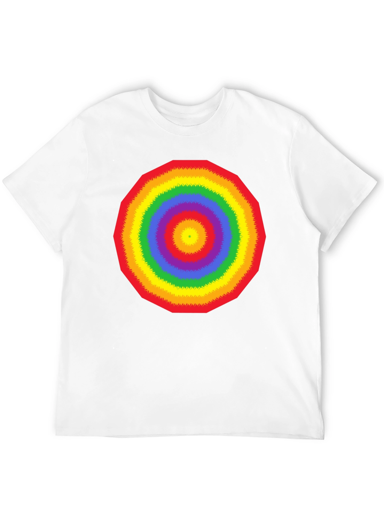 Rainbow Circle Graphic Black T-Shirt