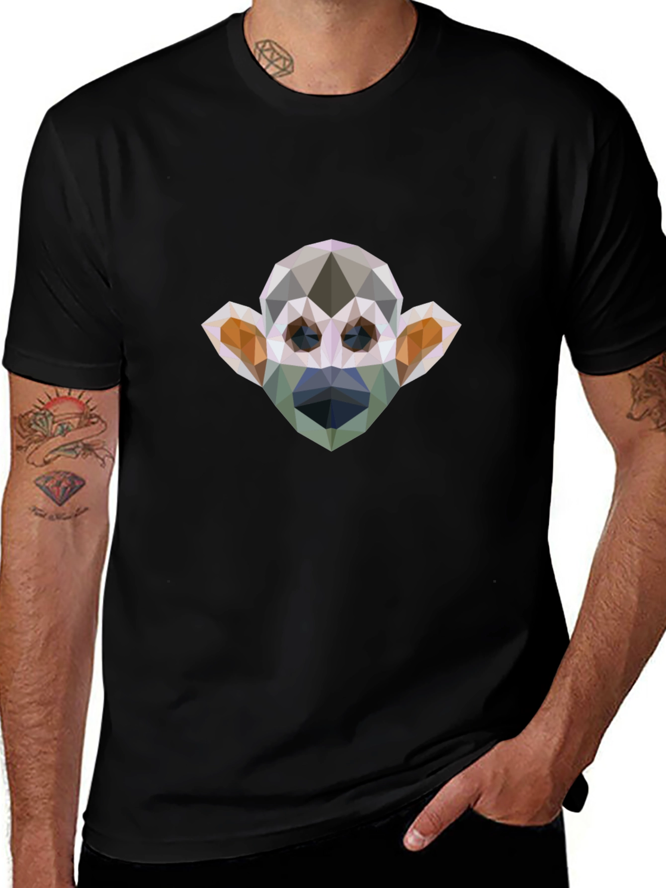 Geometric Monkey Graphic Tee