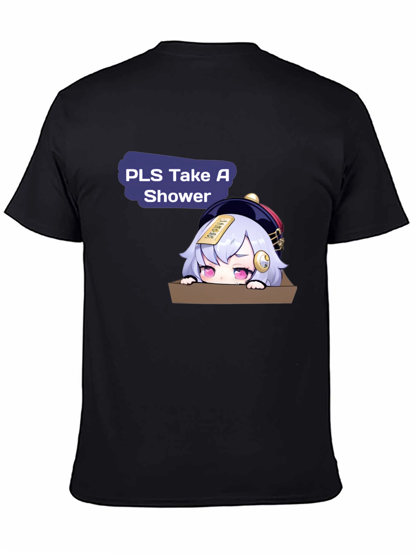 Funny Anime Character Take A Shower Graphic T-Shirt