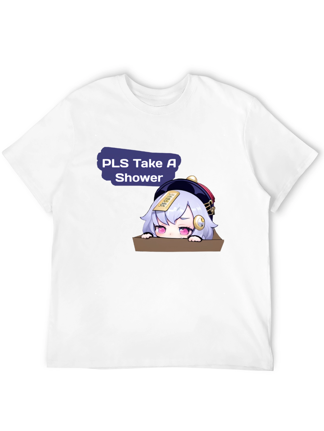 Funny Anime Character Take A Shower Graphic T-Shirt