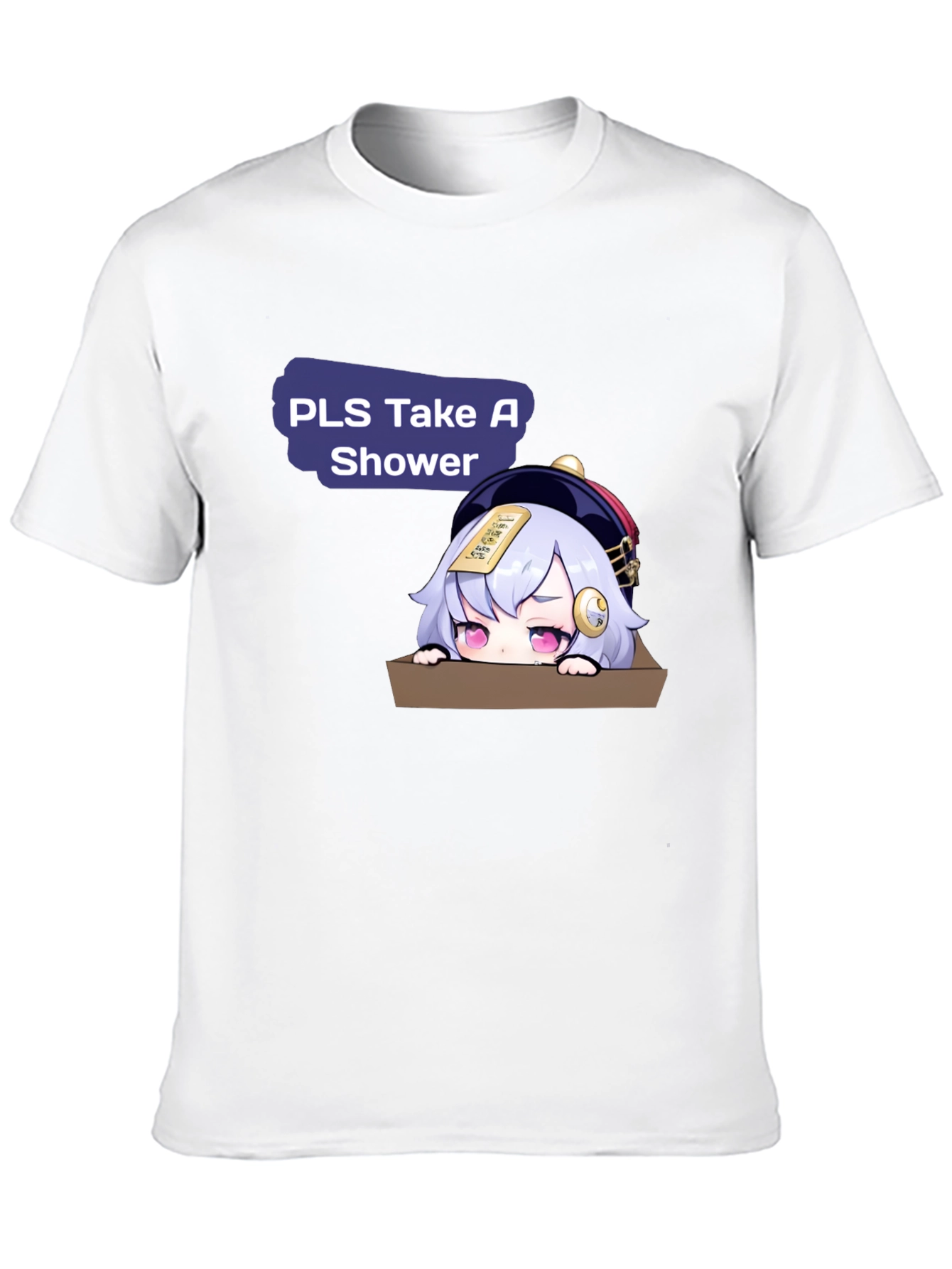 Funny Anime Character Take A Shower Graphic T-Shirt