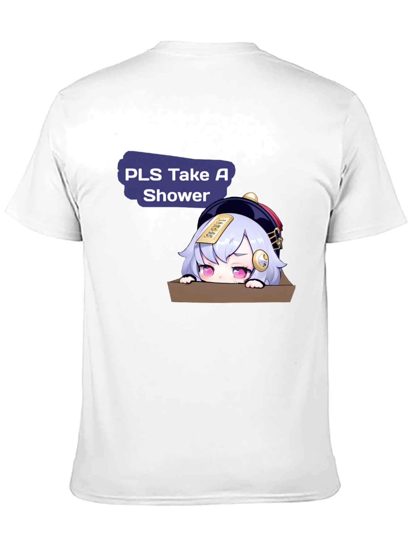 Funny Anime Character Take A Shower Graphic T-Shirt